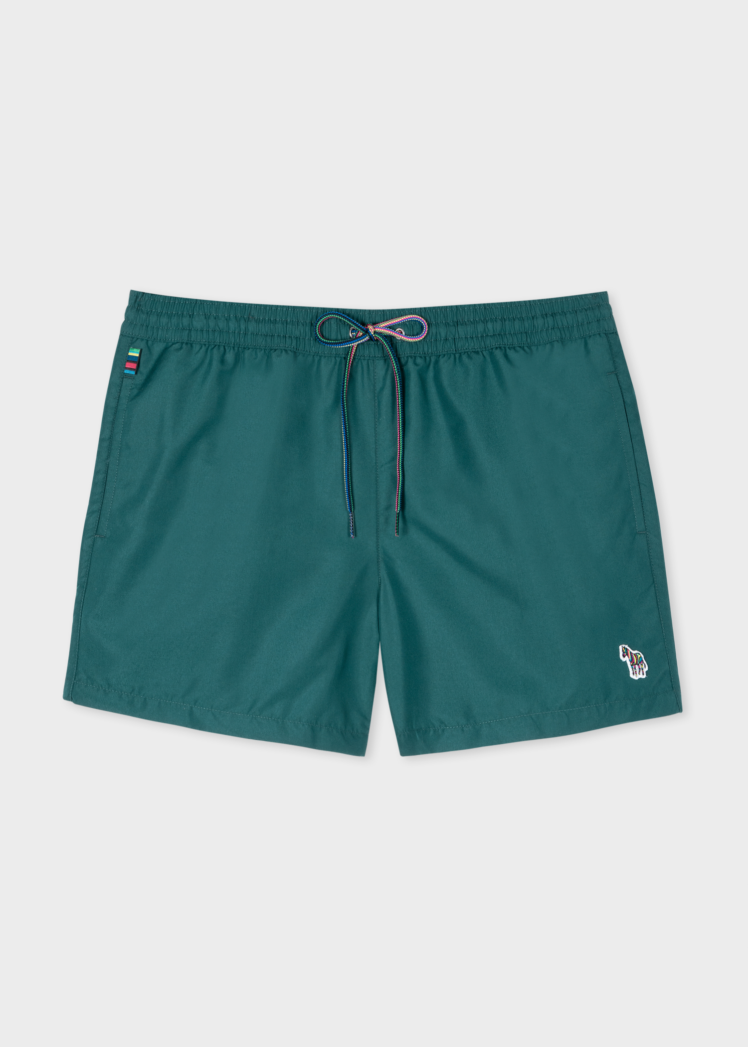 Men's Teal Zebra Logo Swim Shorts