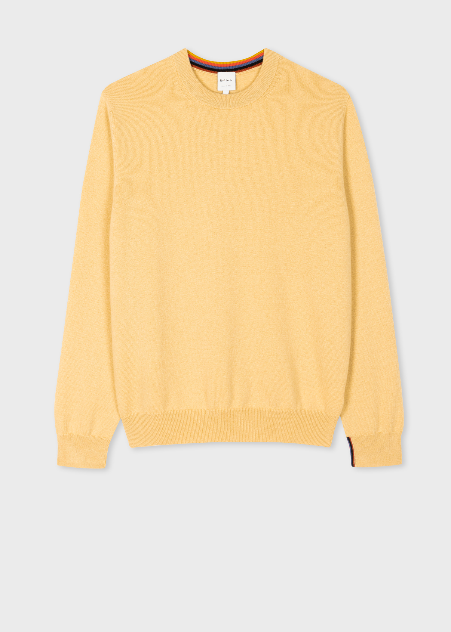 Paul Smith Yellow Cashmere Crew Neck Sweater | King's Cross