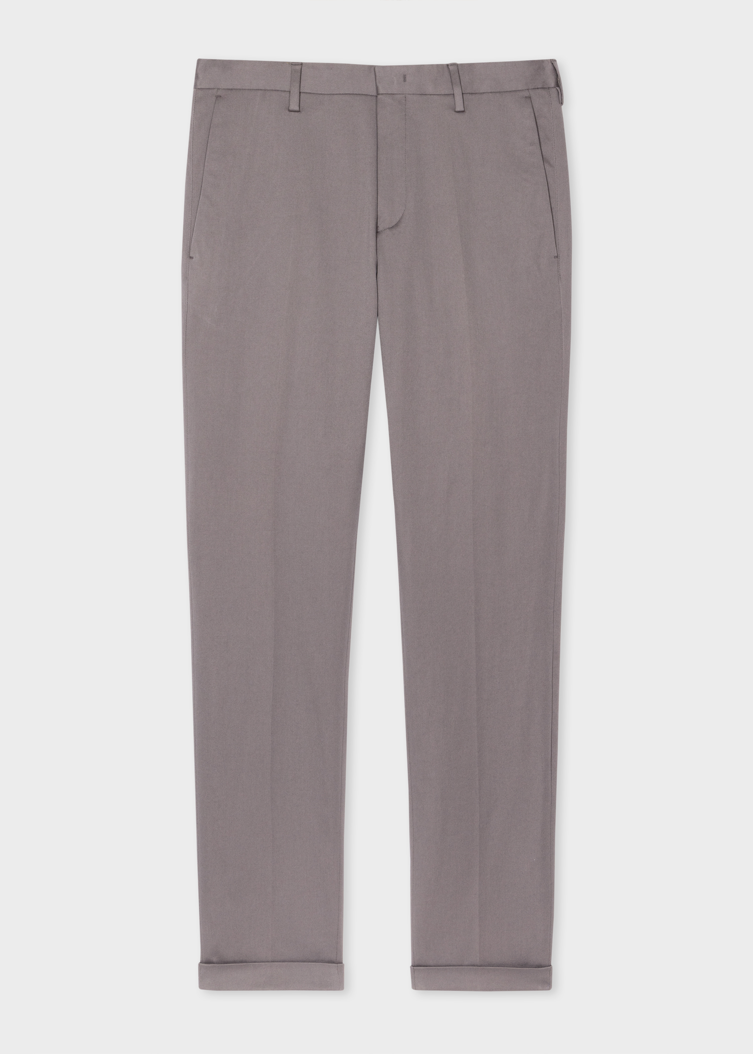 Men's Grey Slim-Fit Stretch-Cotton Chinos