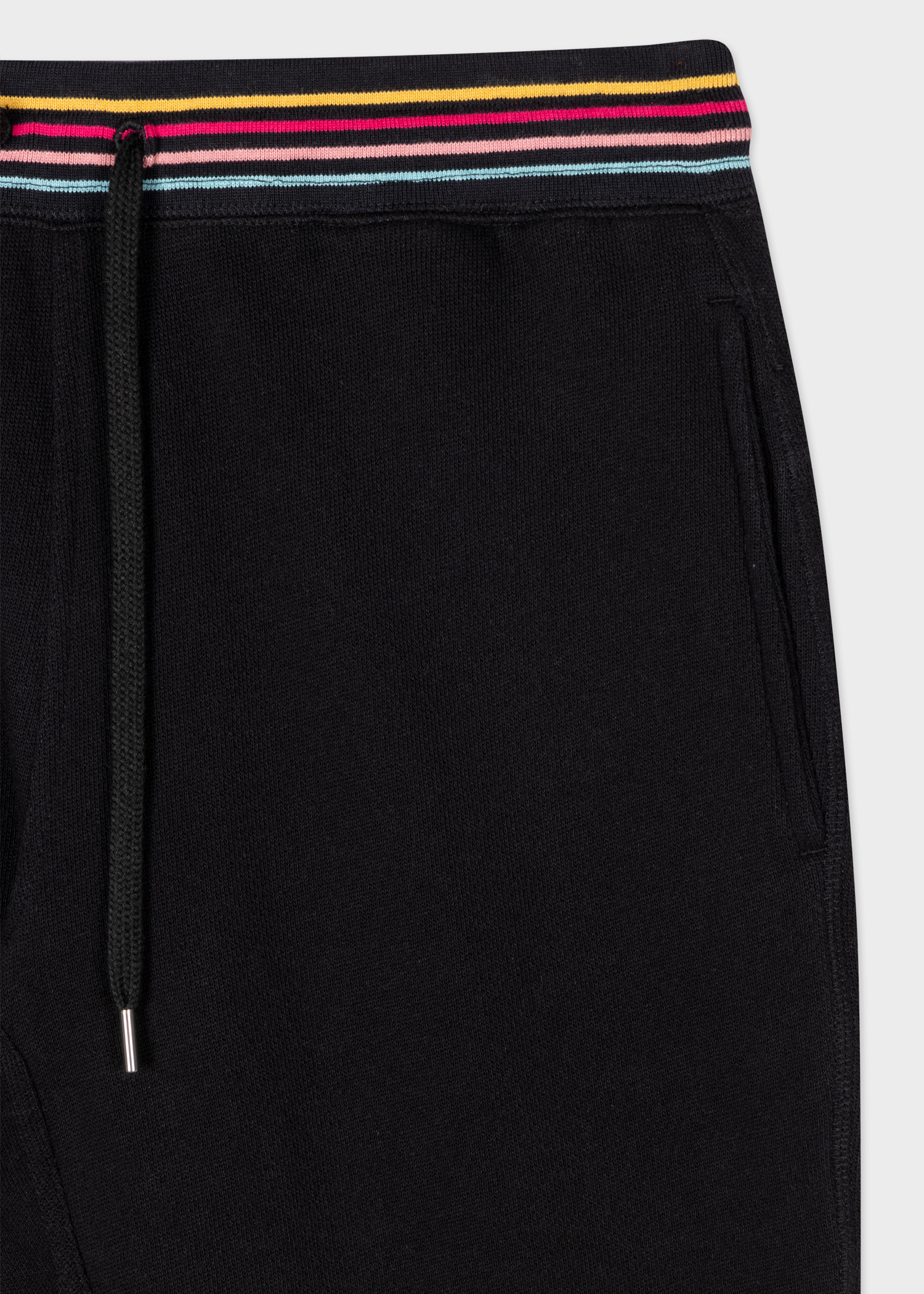 Women's Black Lounge Sweatpants With 'Swirl' Trims