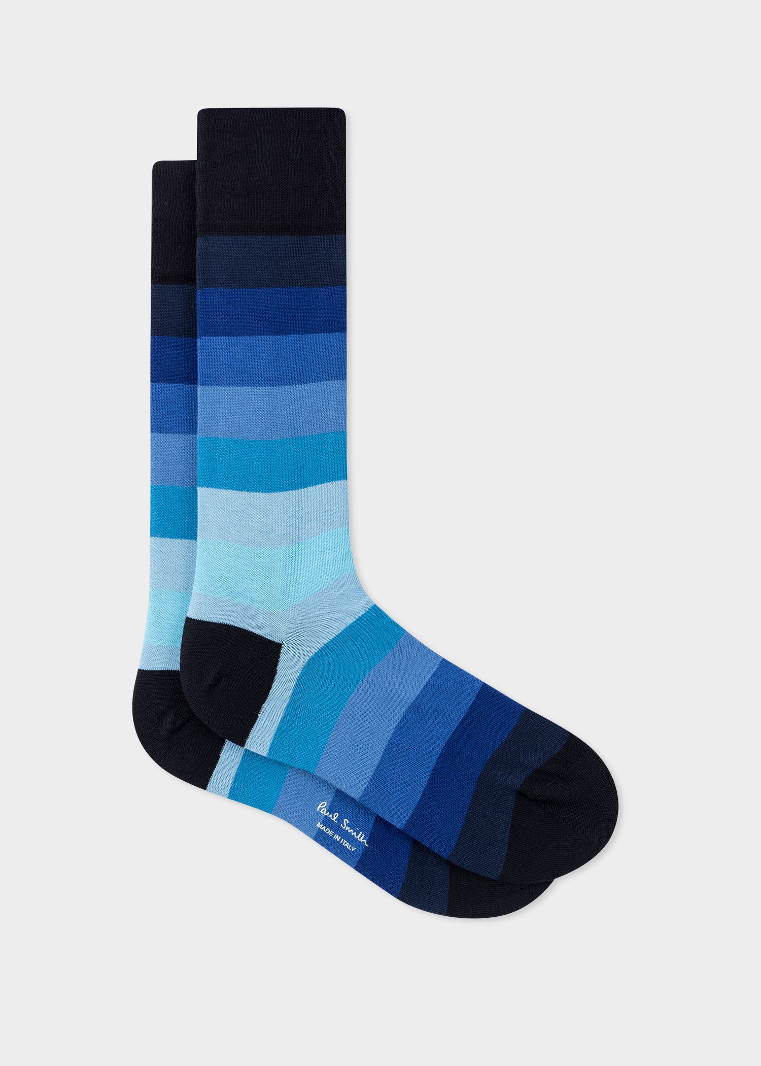 Men's Blue Gradient Stripe Socks