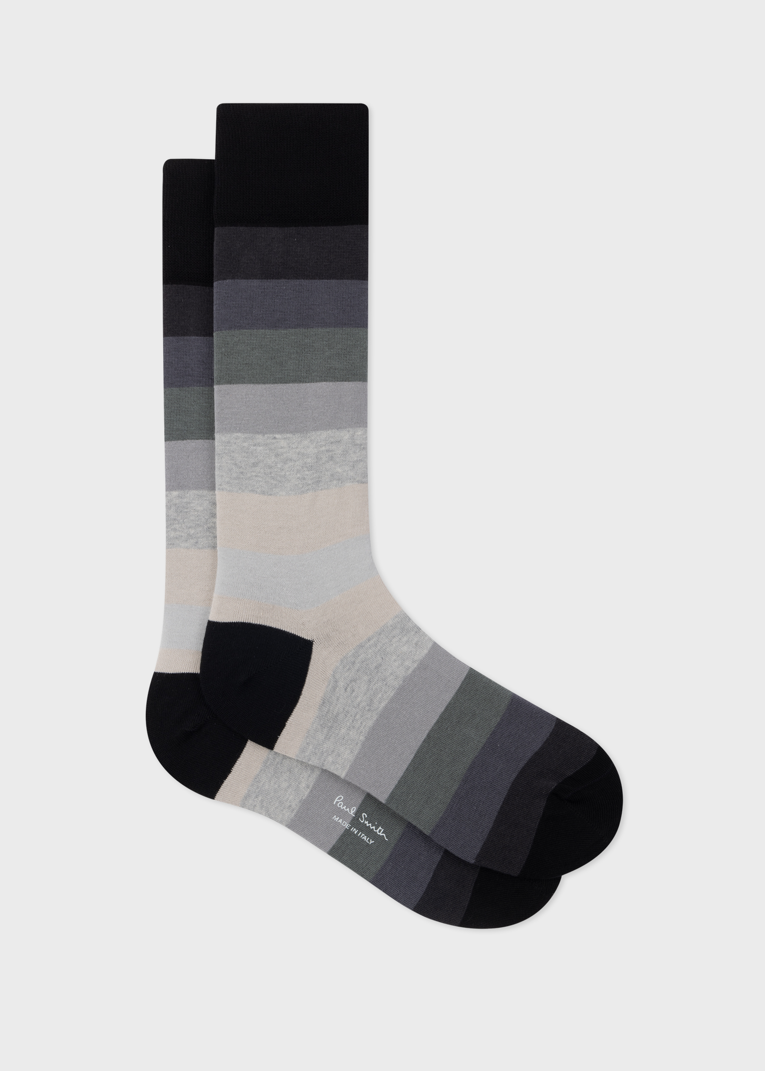 Men's Black Gradient Stripe Socks