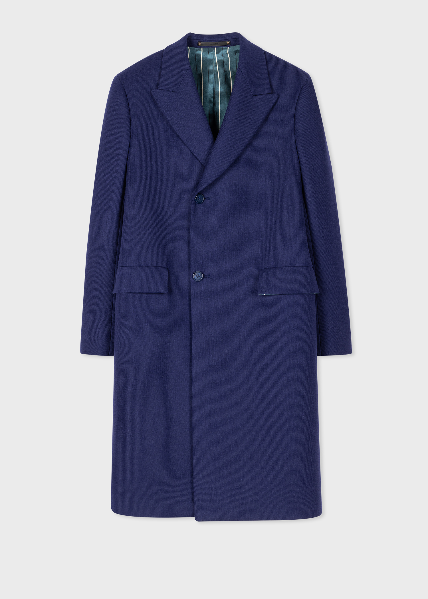Men's Royal Blue Wool-Cashmere Epsom Coat