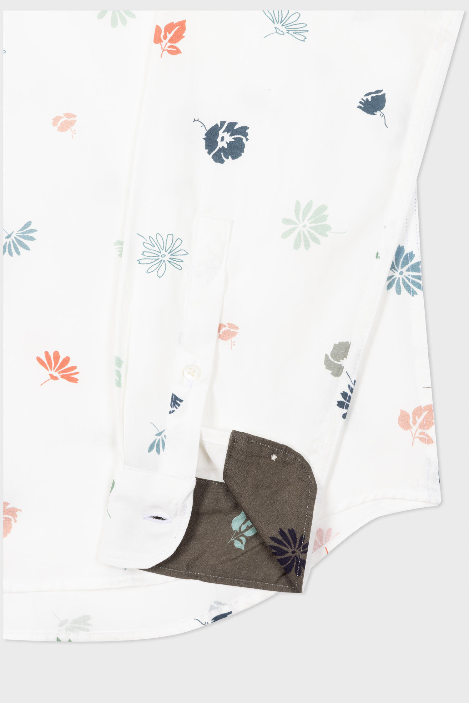 PS Paul Smith Men's White Organic Cotton Mixed Floral Print Shirt ...
