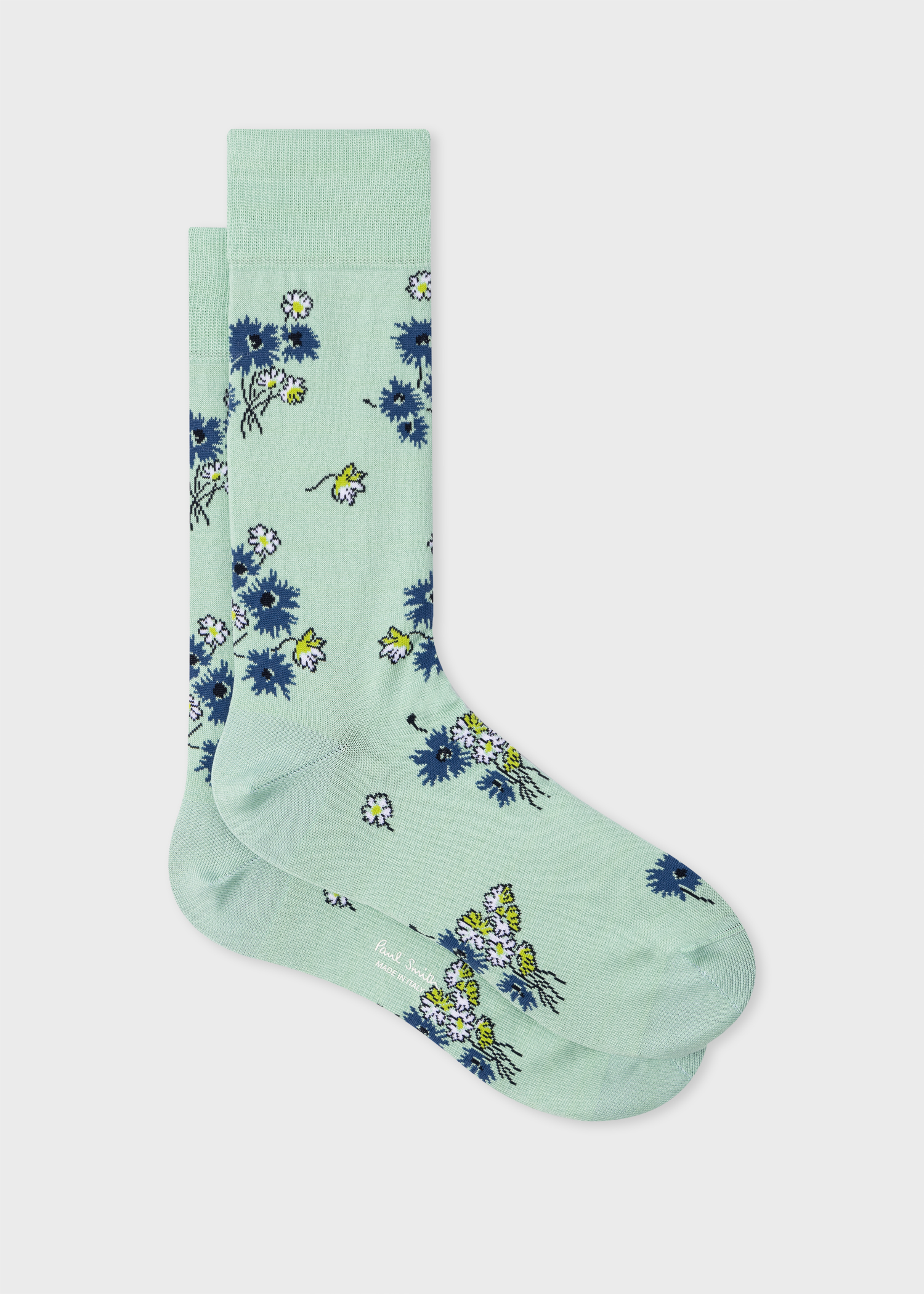 Men's Sage Green 'Narcissus Floral' Socks