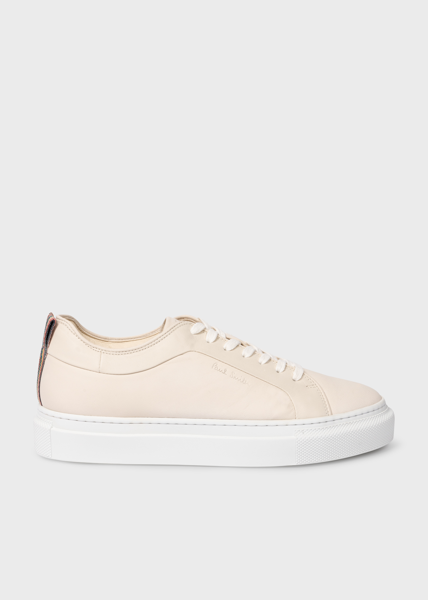 Paul Smith Men's Cream Leather 'Malbus' Trainers | King's Cross