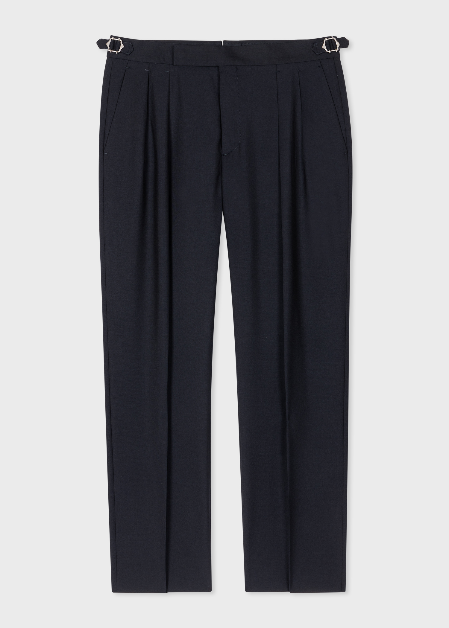 55% Dacron Polyester Navy Somerset Double-Pleated Slacks / Dress Pants Trouser
