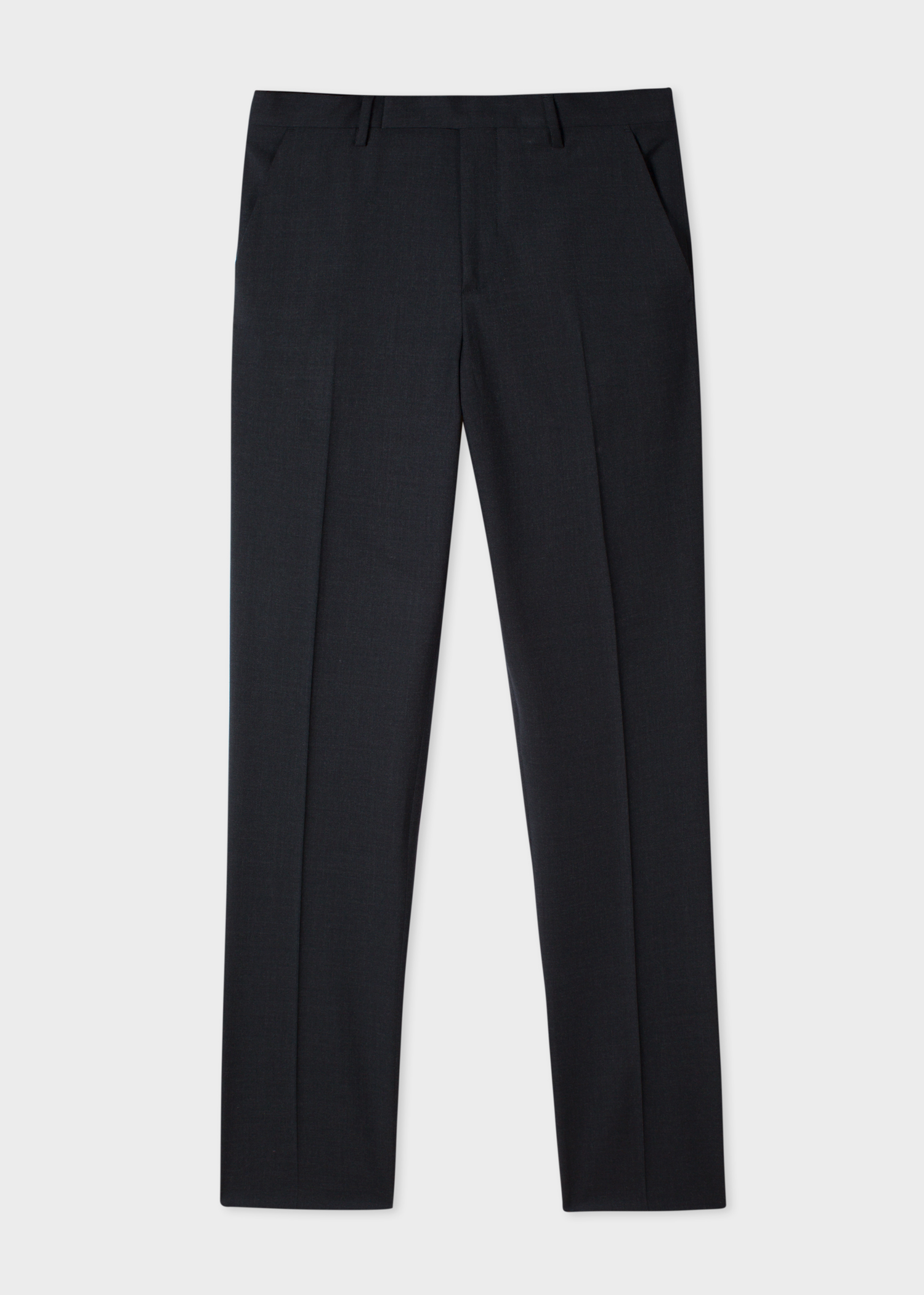 Men's Slim-Fit Navy Wool 'A Suit To Travel In' Trousers