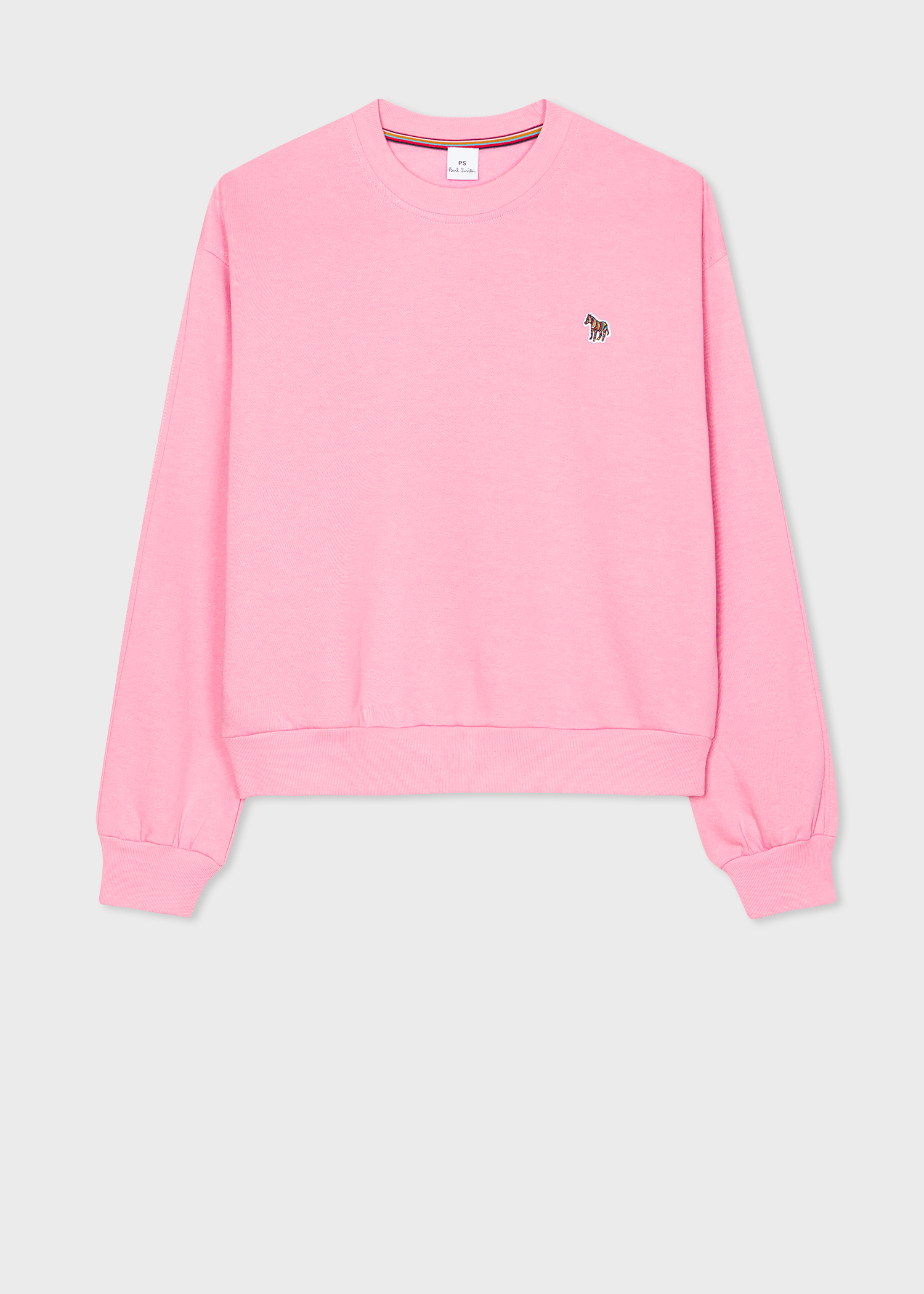 Women's Pink Zebra Logo Cotton Sweatshirt