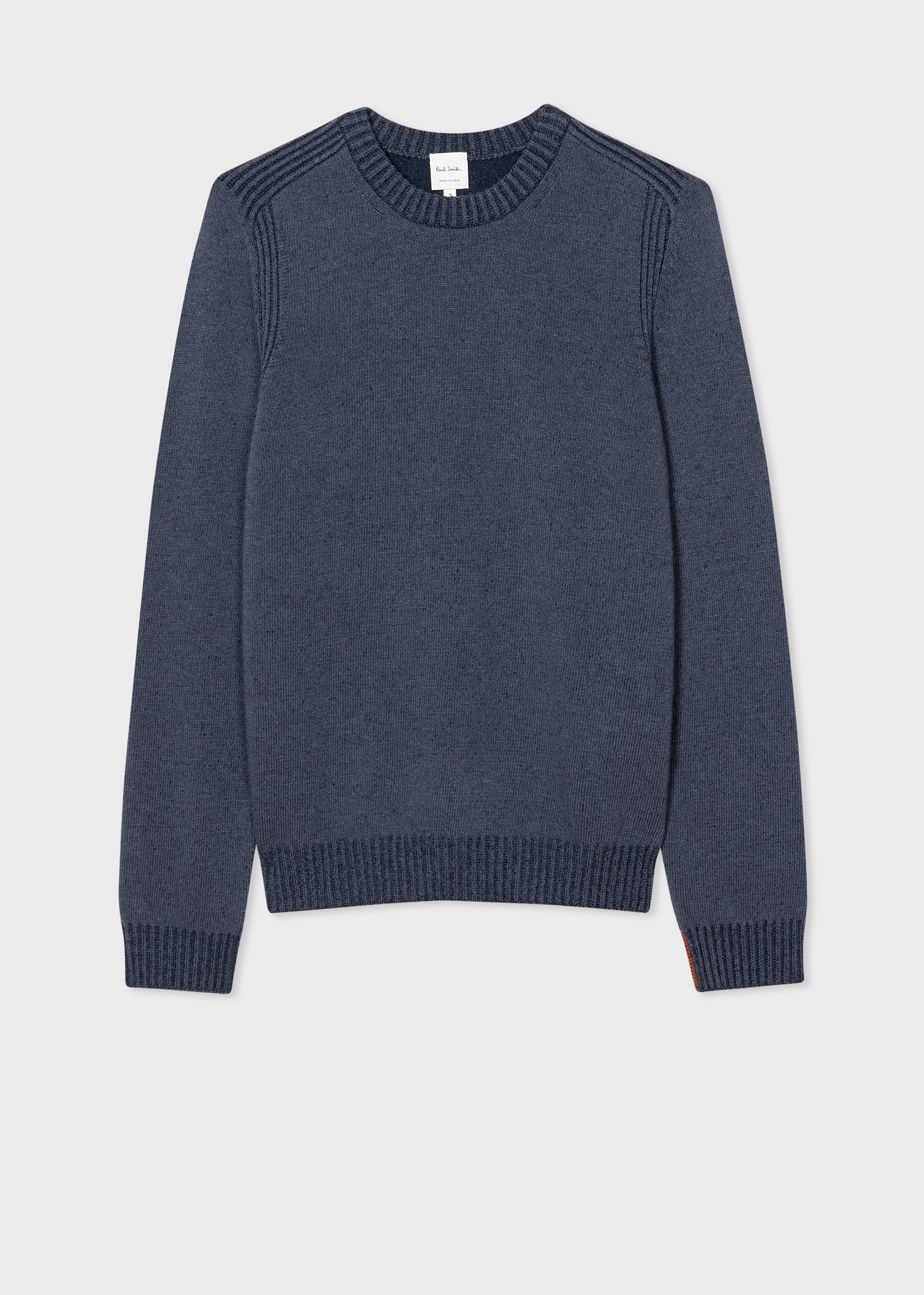 Lambswool crew neck sweater - Dark Grey Melange
