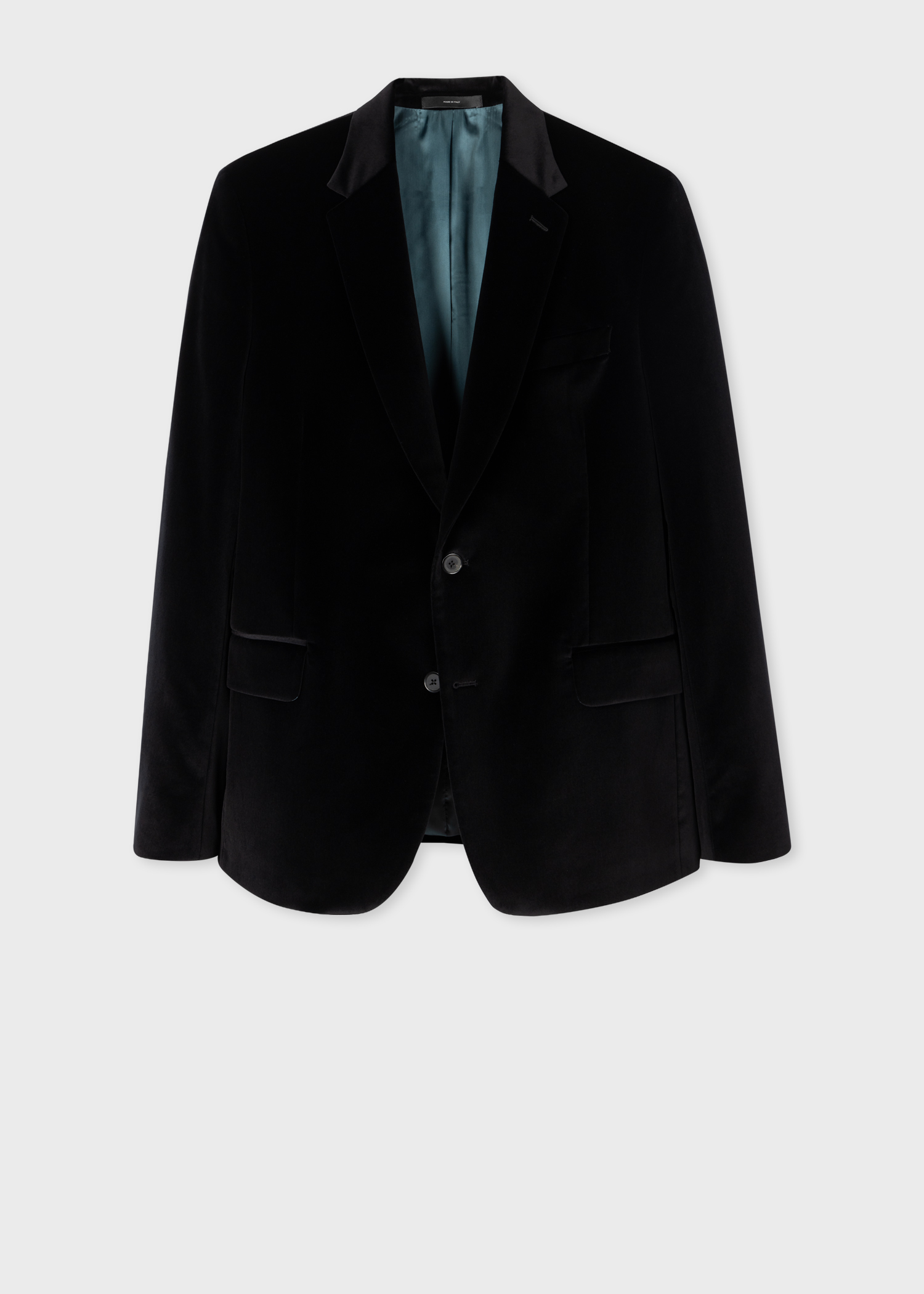 The Soho - Tailored-Fit Black Velvet Blazer