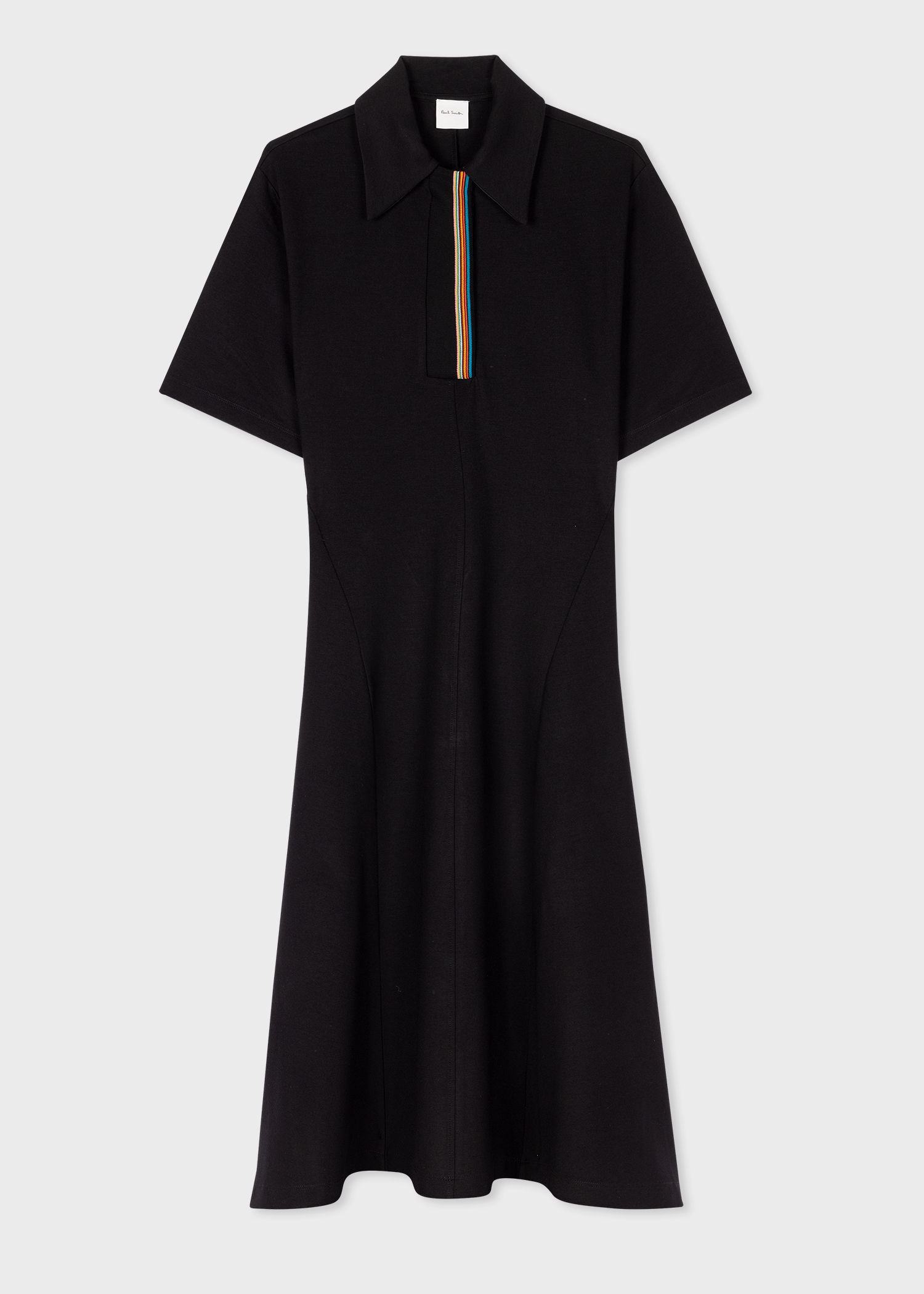 Women's Black Milano 'Signature Stripe' Polo Dress