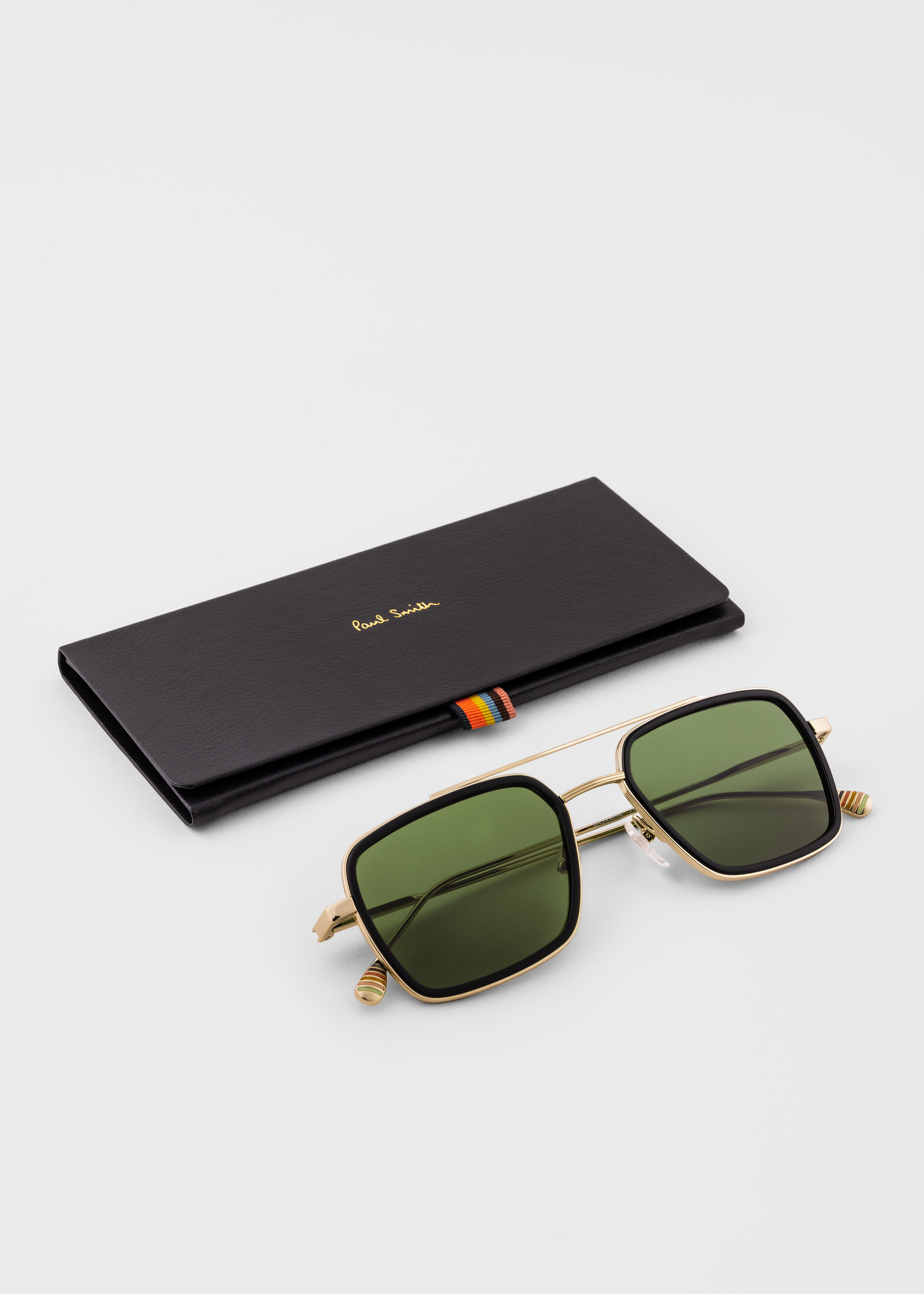 PAUL SMITH?Nwot?Olive Green/Brown Sunglasses Gold and Green  main image 2