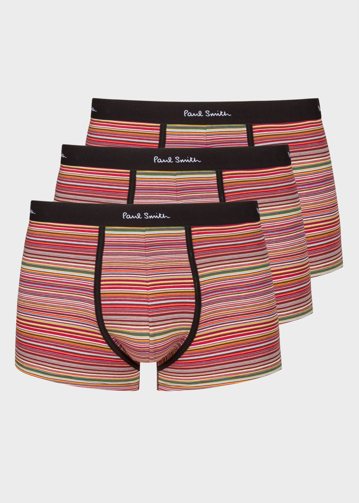 PAUL SMITH Three-Pack Striped Stretch Organic Cotton-Jersey Boxer Briefs  for Men