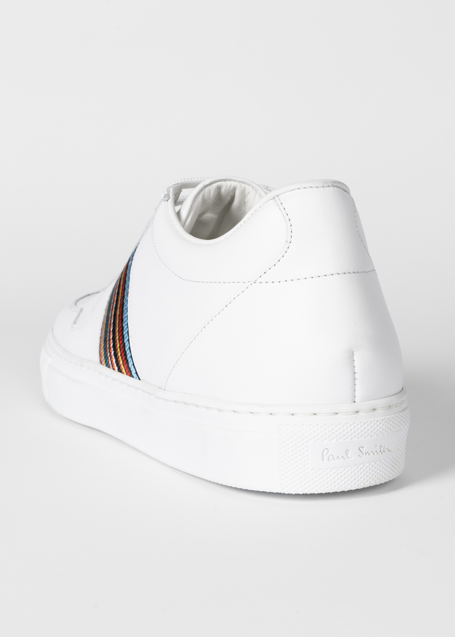Men's White Leather 'Fermi' Sneakers