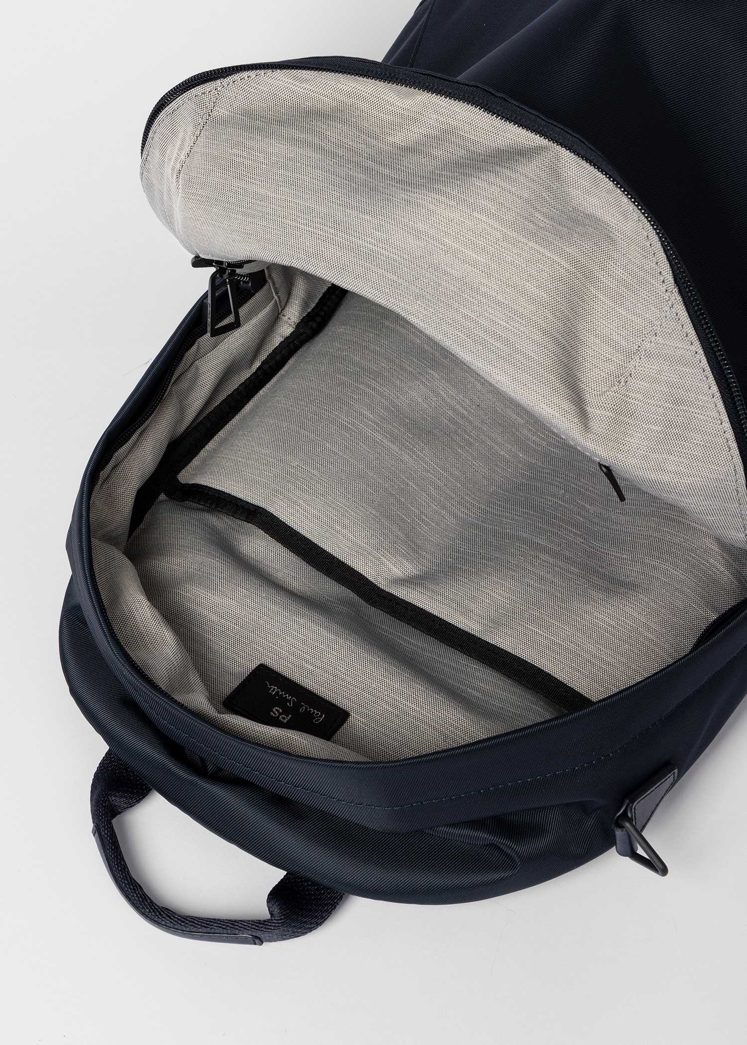 Navy 'Sports Stripe' Nylon Backpack