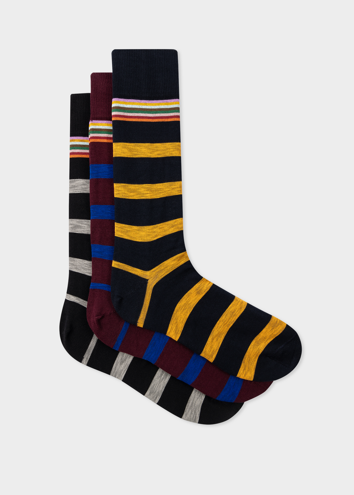 Men's Marl Stripe Socks Three Pack