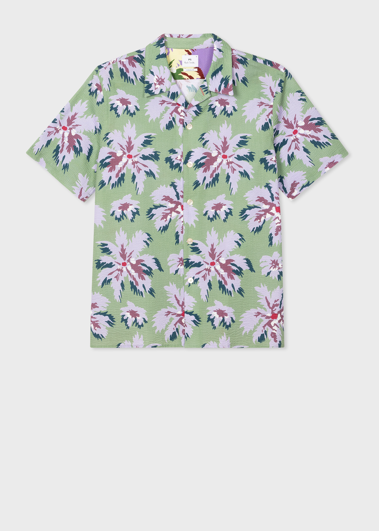Ps Paul Men's Smith Floral Print Regular Fit Camp Shirt Multicolor-Size  Large 