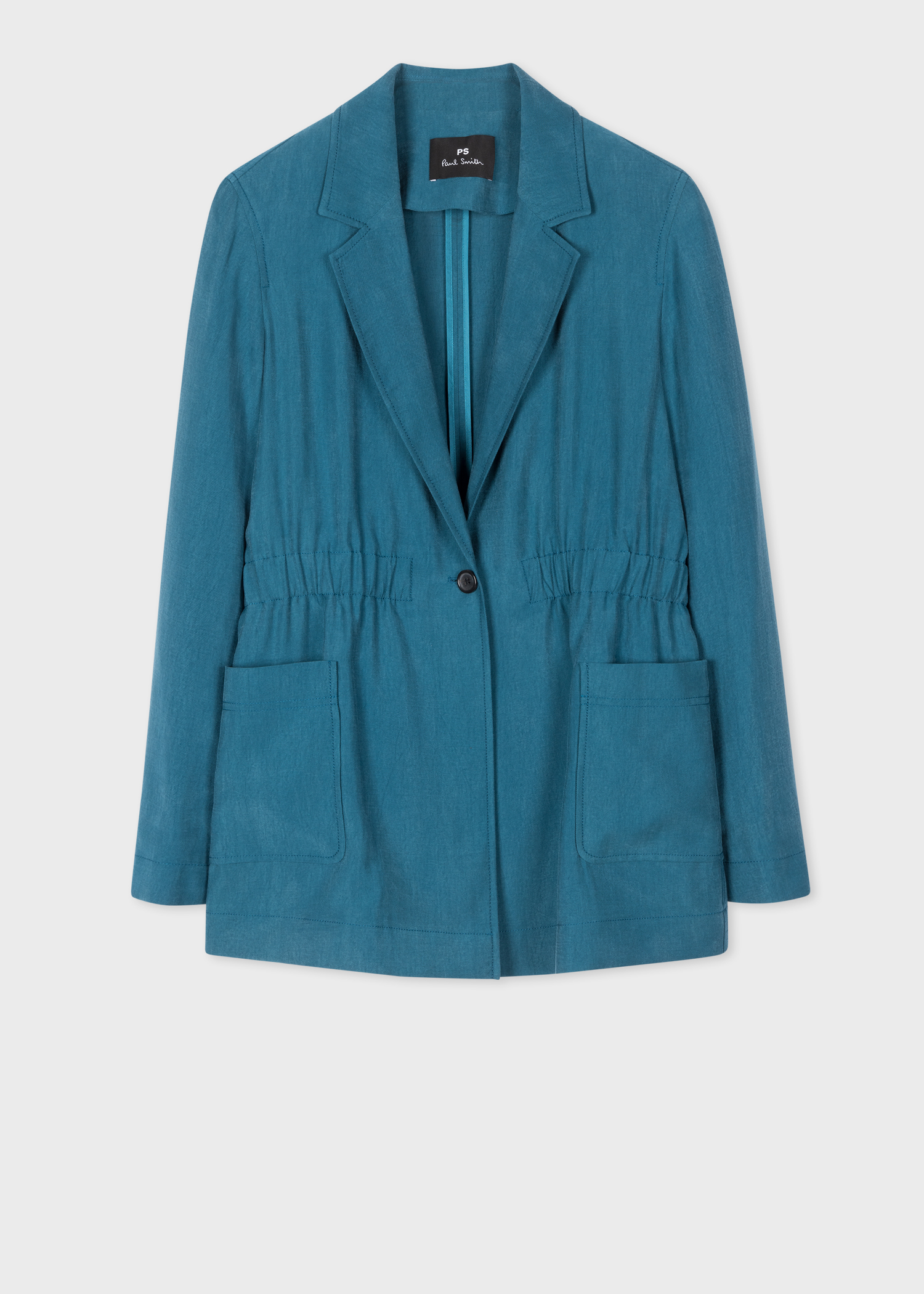 PS Paul Smith Women's Teal Elasticated Waist Blazer | King's Cross