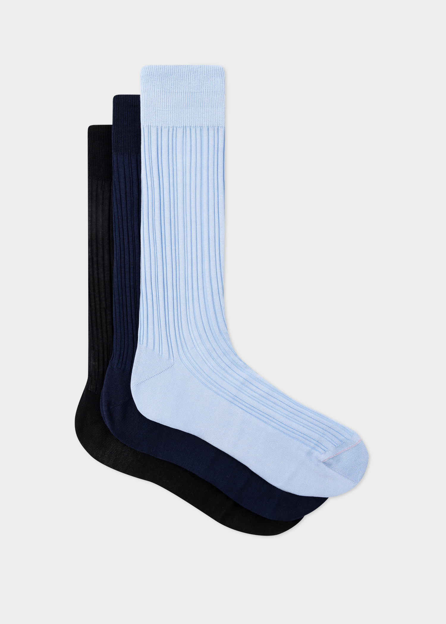 Men's 'Shadow Stripe' Ribbed Socks Three Pack