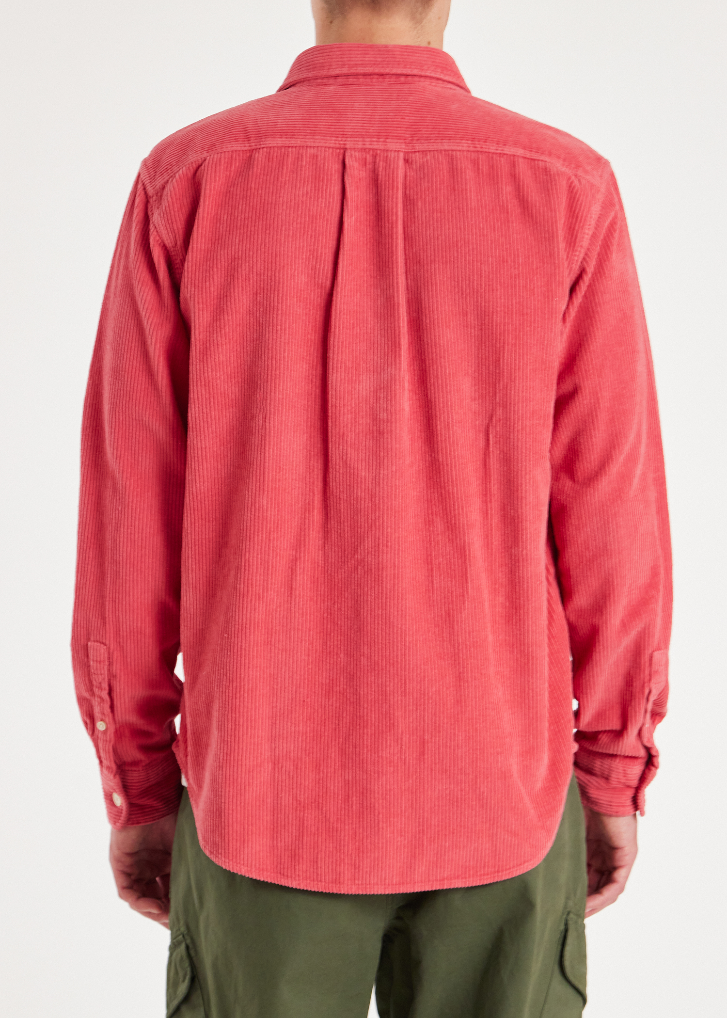 Men's Pink Organic Cotton Corduroy Overshirt