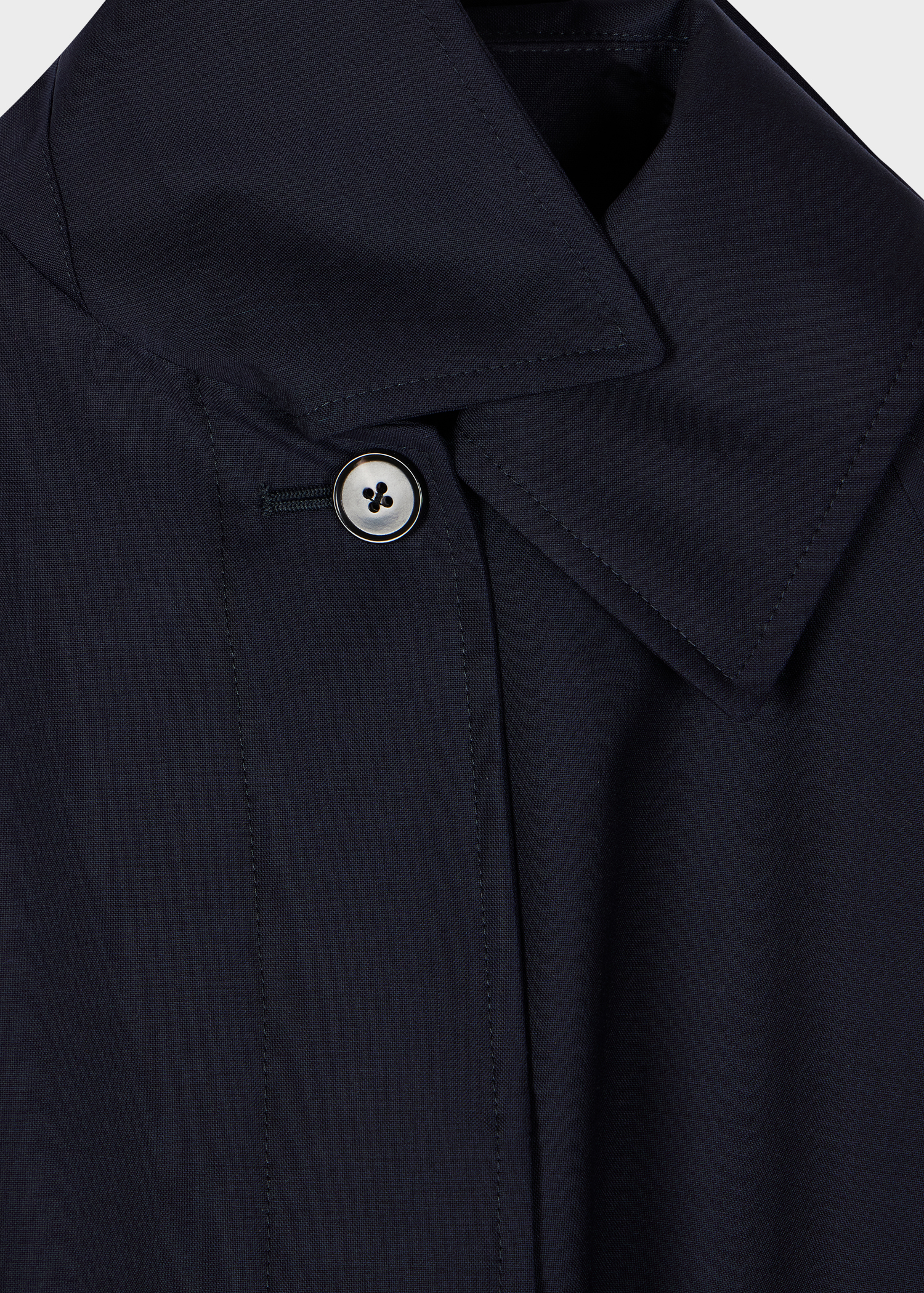Women's Navy Storm System Wool Mac With Detachable Liner