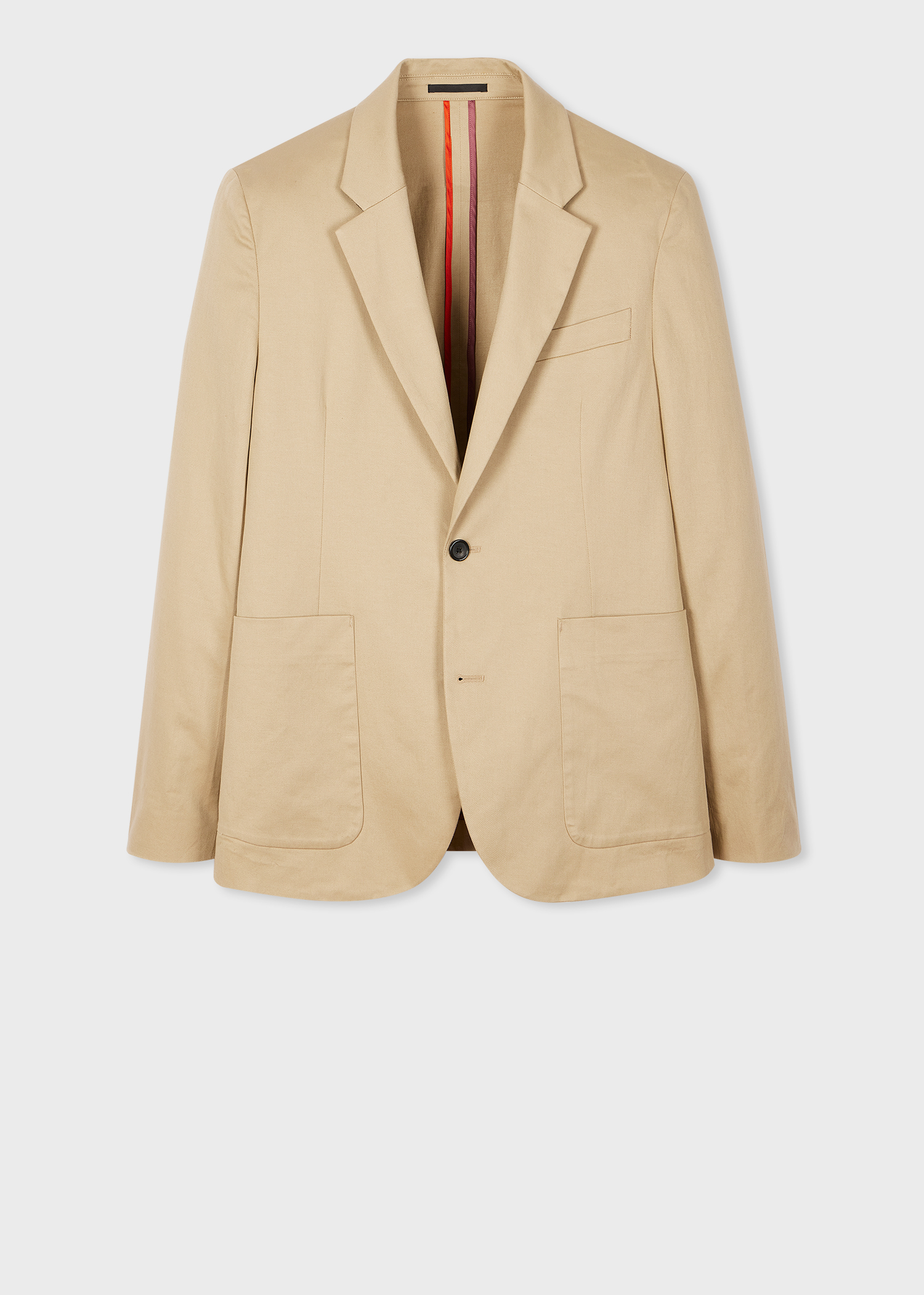 Men's Tan Cotton-Linen Twill Blazer