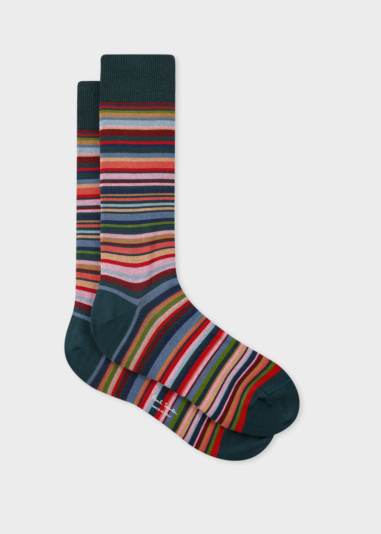 Men's Dark Teal Multi-Stripe Socks