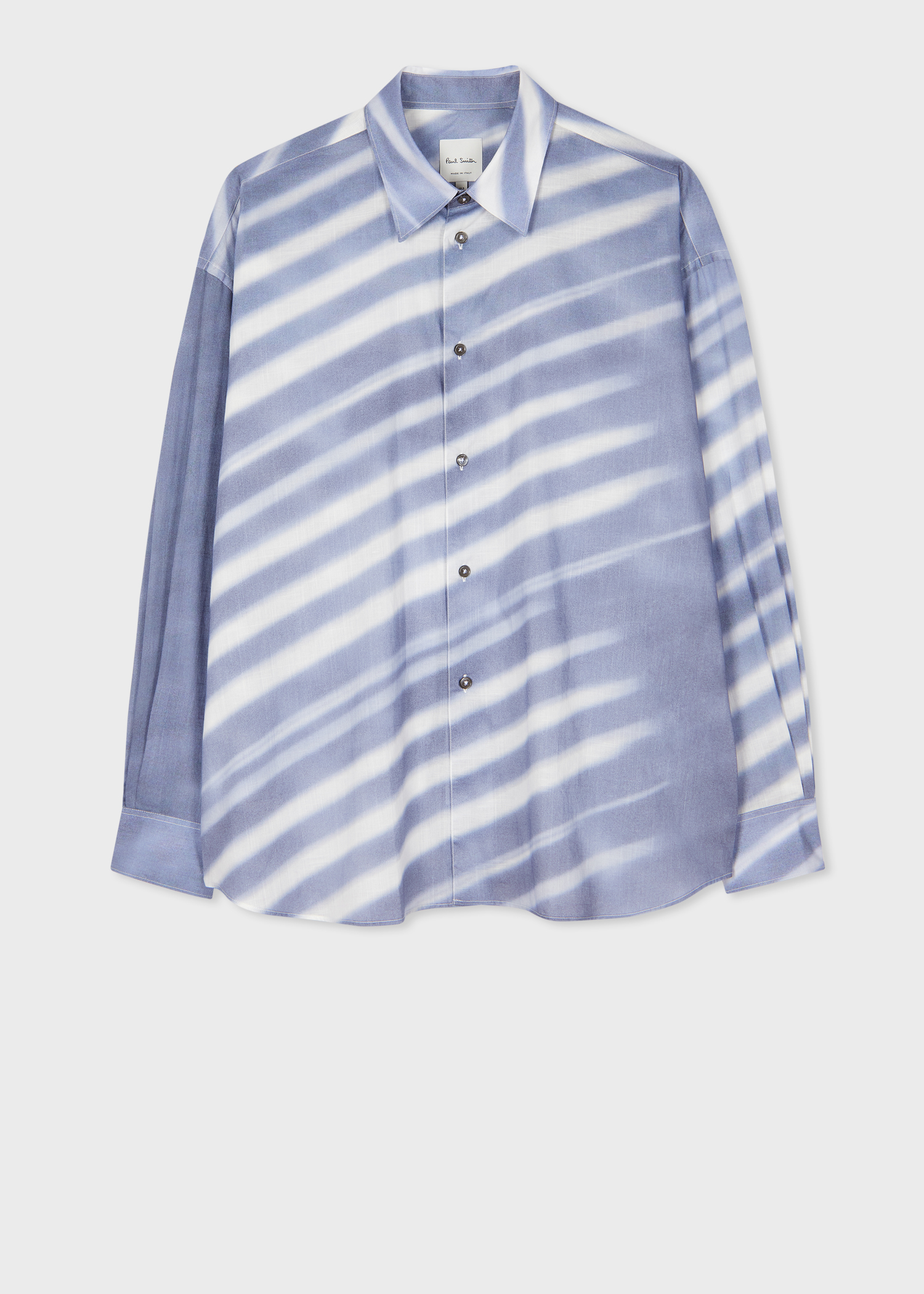 Men's Blue 'Morning Light' Print Oversized Shirt