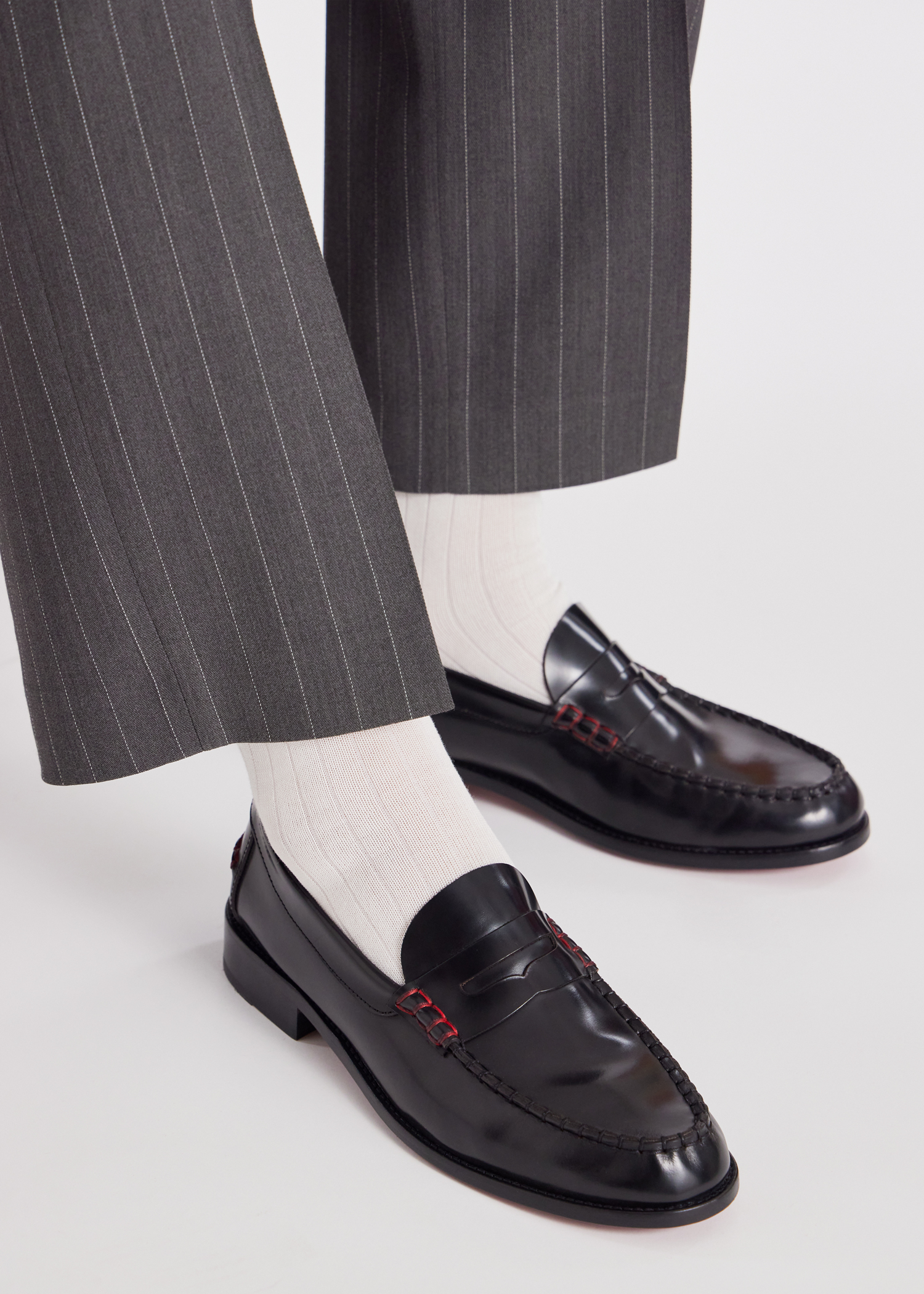 Paul Smith Women's Black Leather 'Laida' Loafers | King's Cross