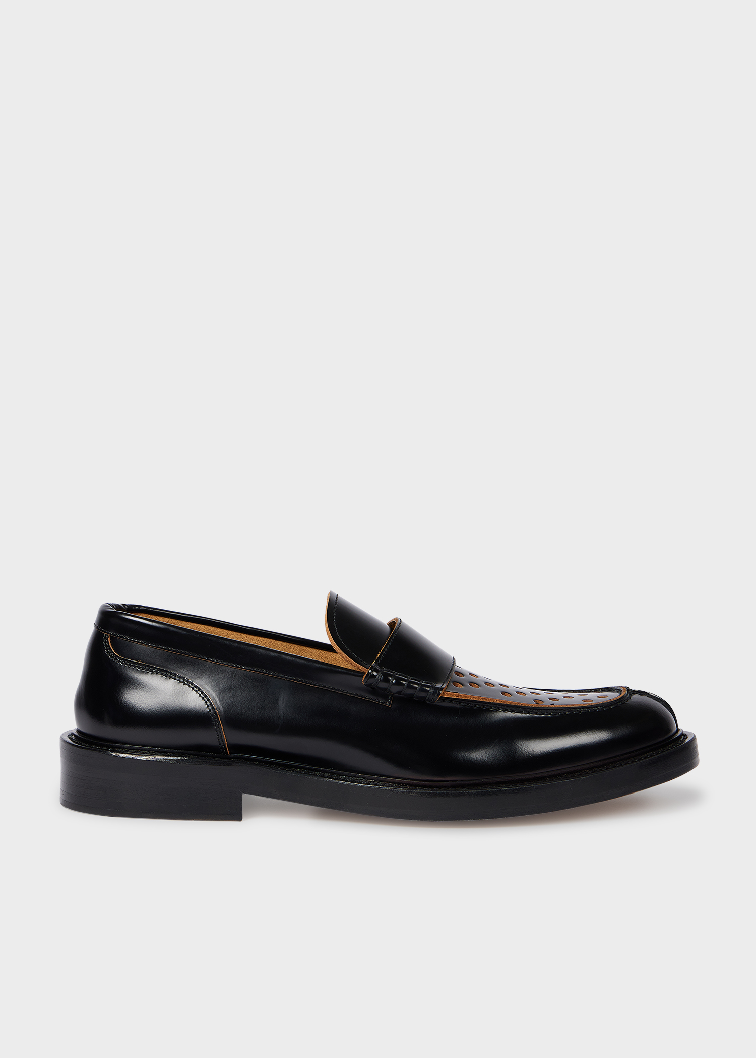 Men's Black Leather 'Rossini' Loafers