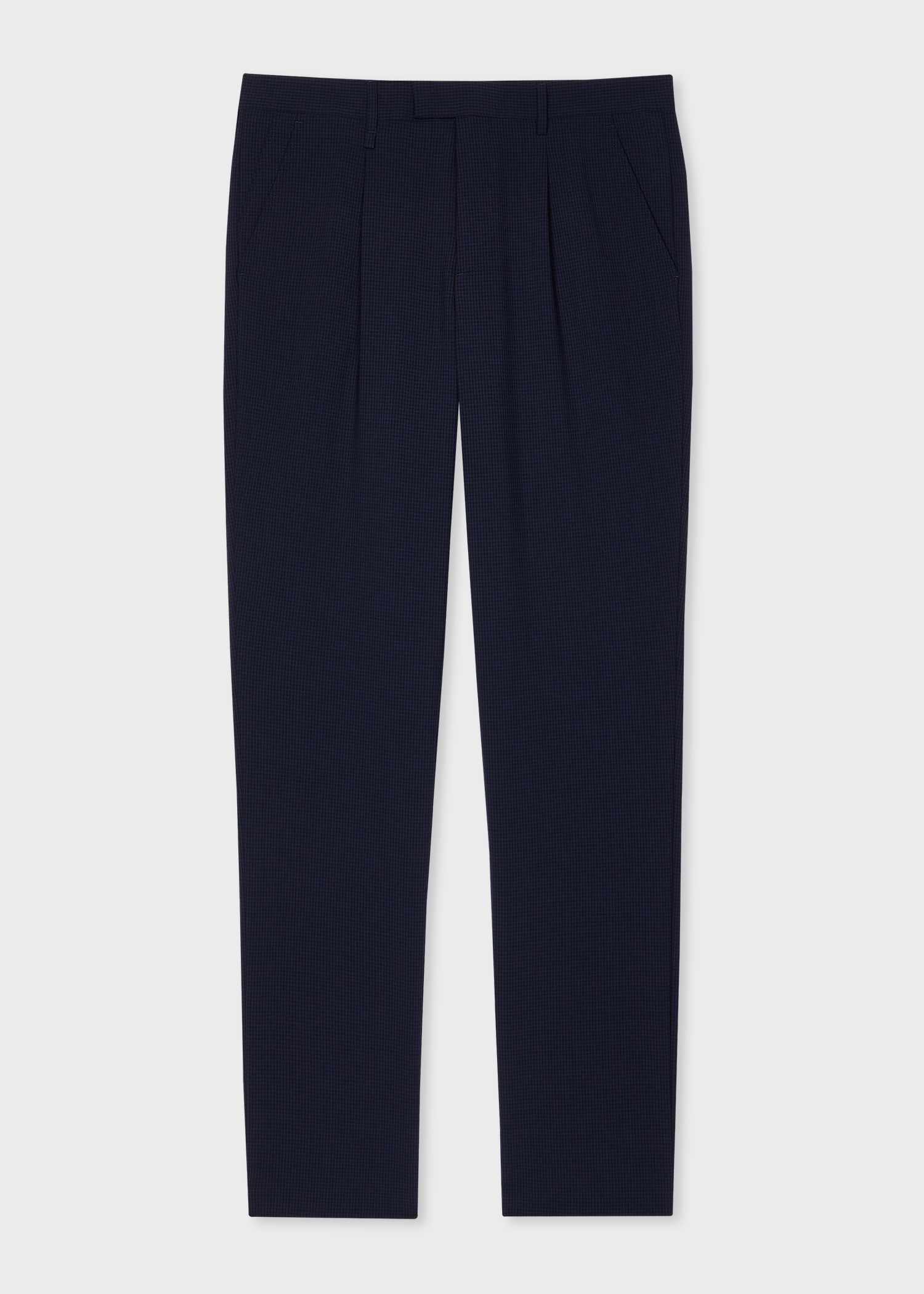 Men s Navy Pleated Seersucker Trousers men-s-navy-pleated-seersucker-trousers