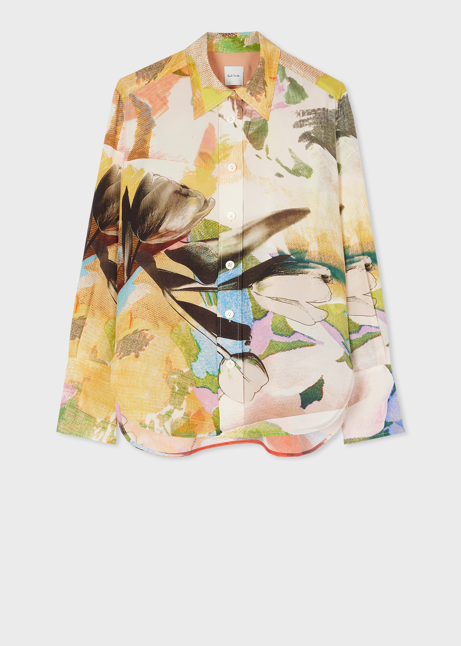 Women's 'Floral Collage' Silk Shirt