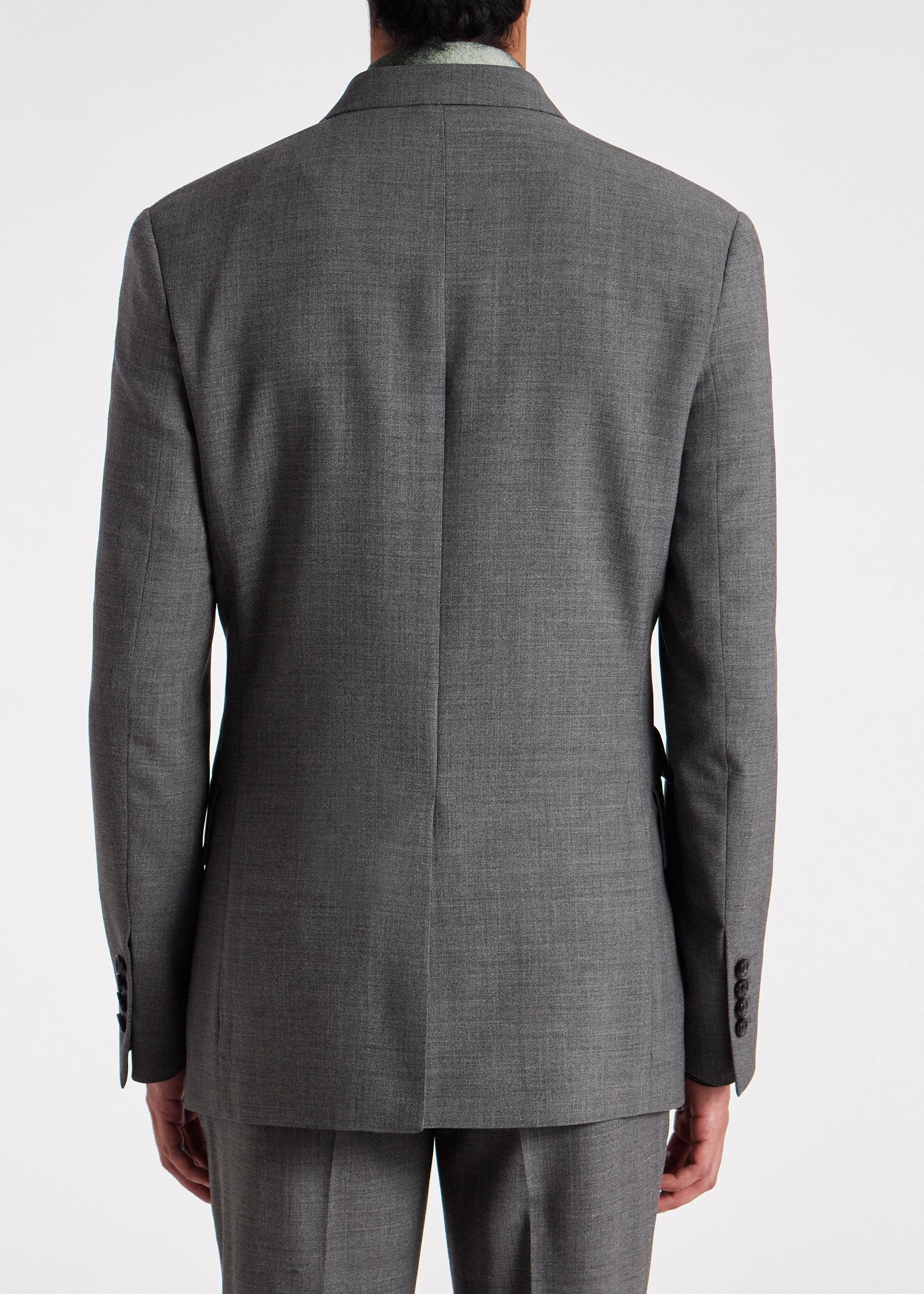 Tailored-Fit Grey Fresco Wool Double-Breasted Suit