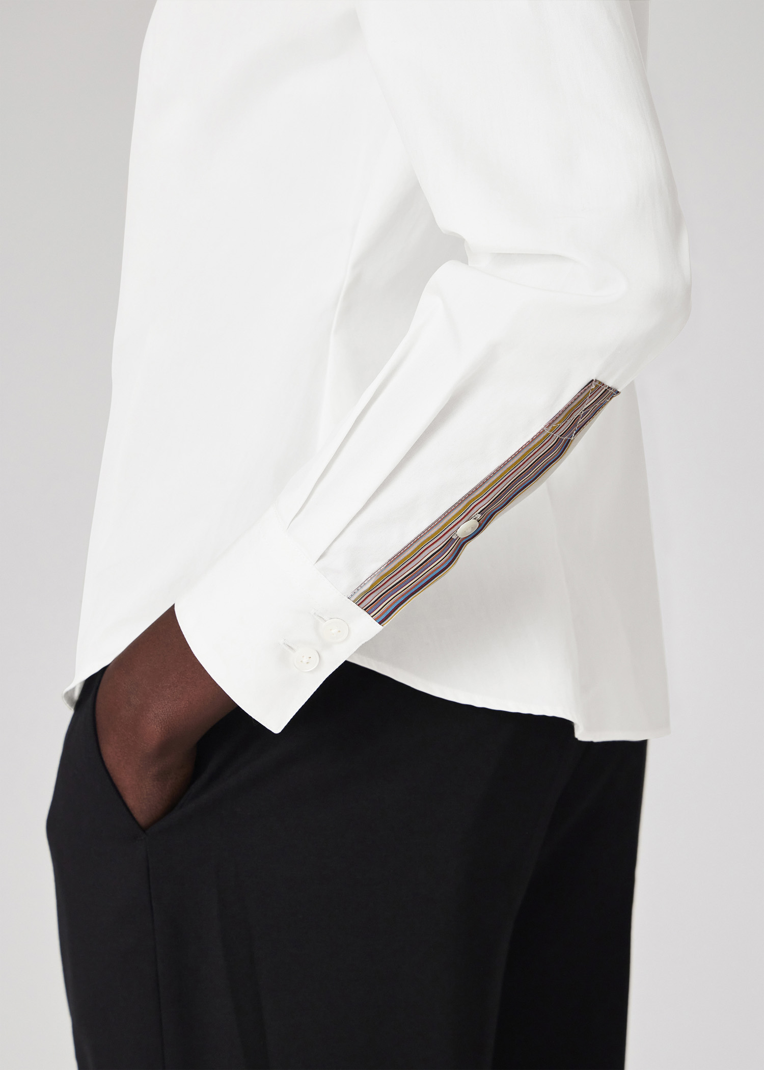 Paul Smith White 'Moonlight Flower' Print Cotton Shirt