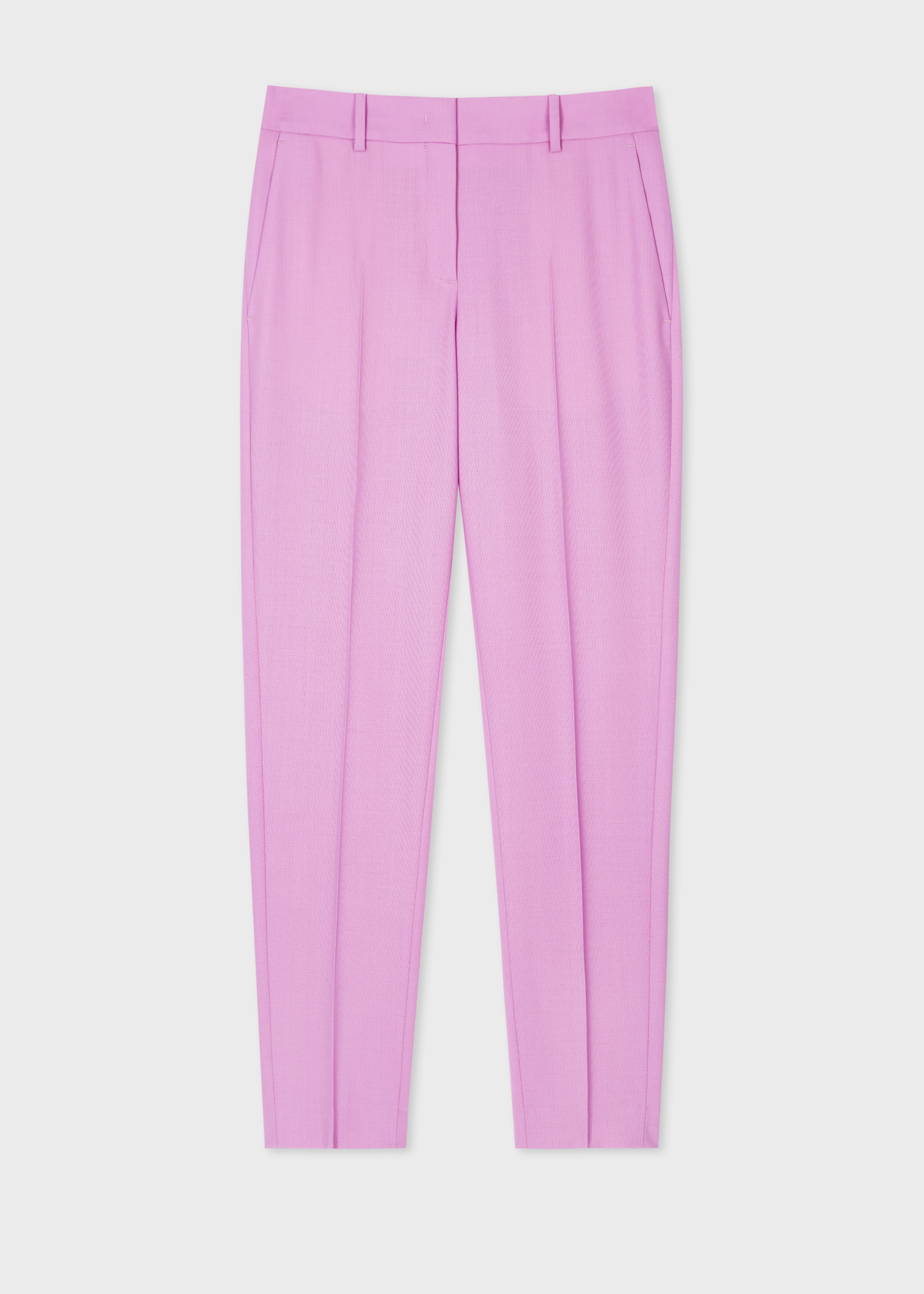 パンツ PAUL SMITH Woman Pants Pink W1R264TP01427 20A Women's Slim-Fit Pink Linen Tailored Trousers