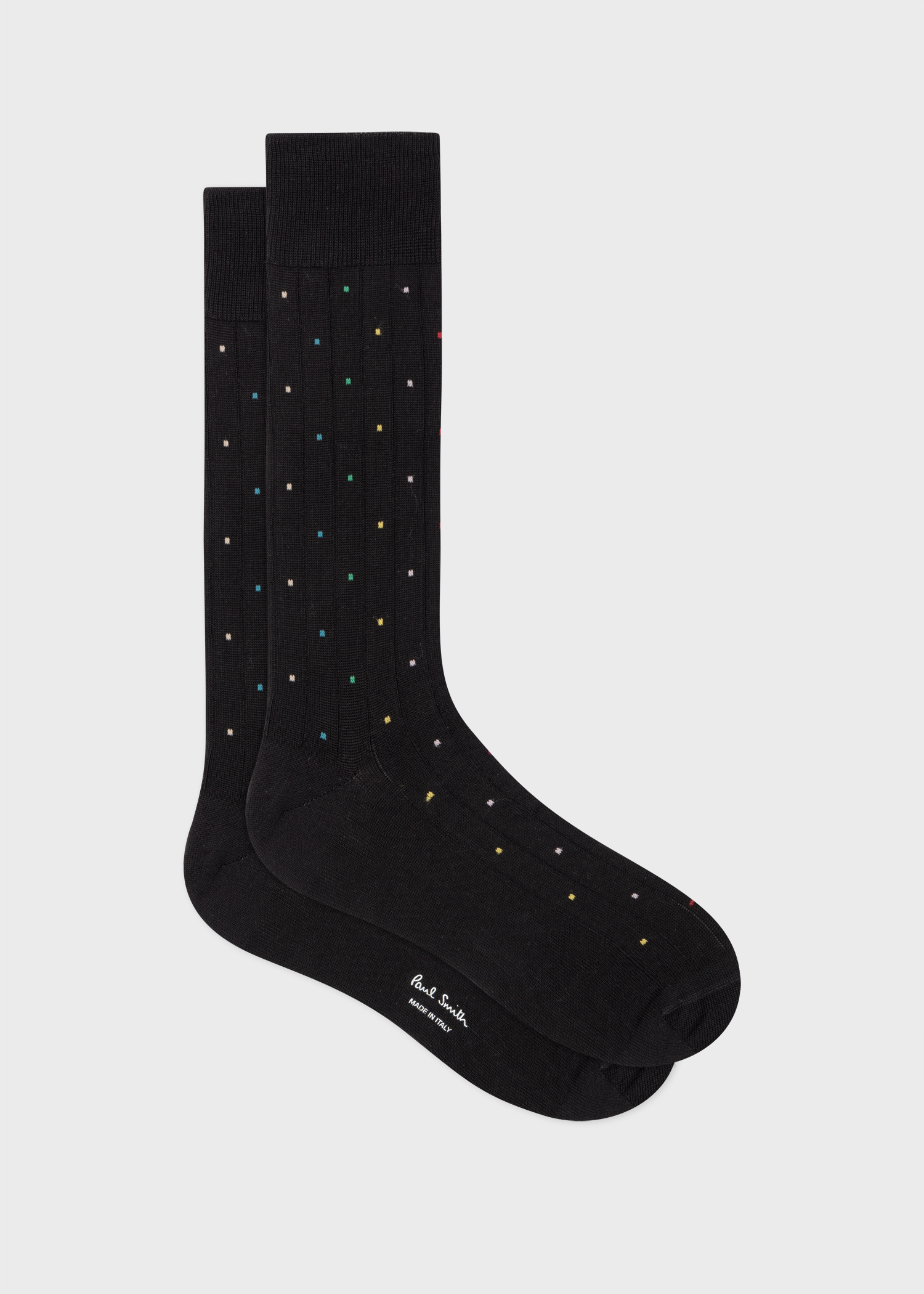 Paul Smith｜SOCKS/STOCKINGS/LEGGINGS (M1A 800E AF503 92) Navy Blue 'Signature Stripe' Ribbed Socks Paul Smith