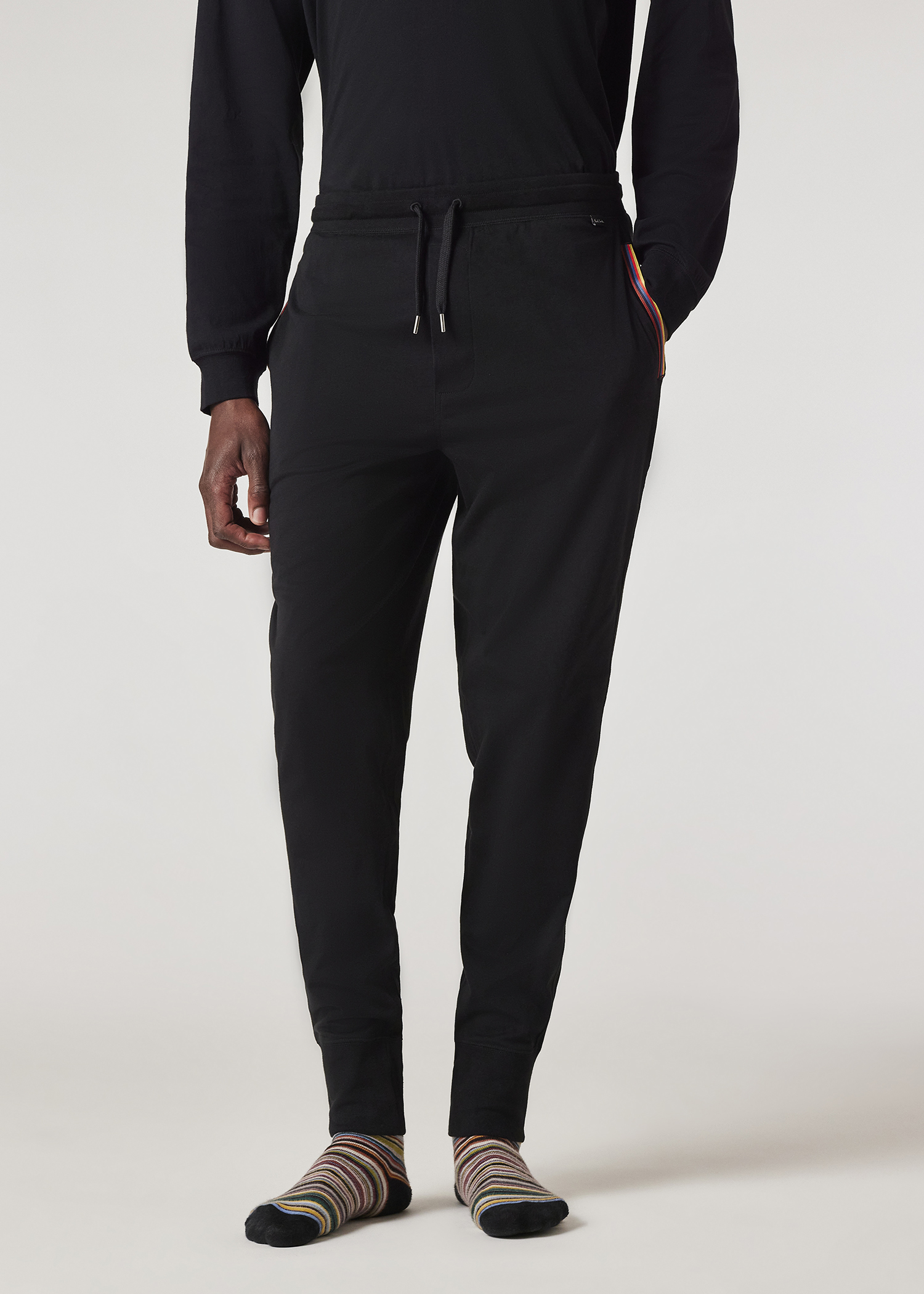 Men s Black Jersey Cotton Lounge Pants