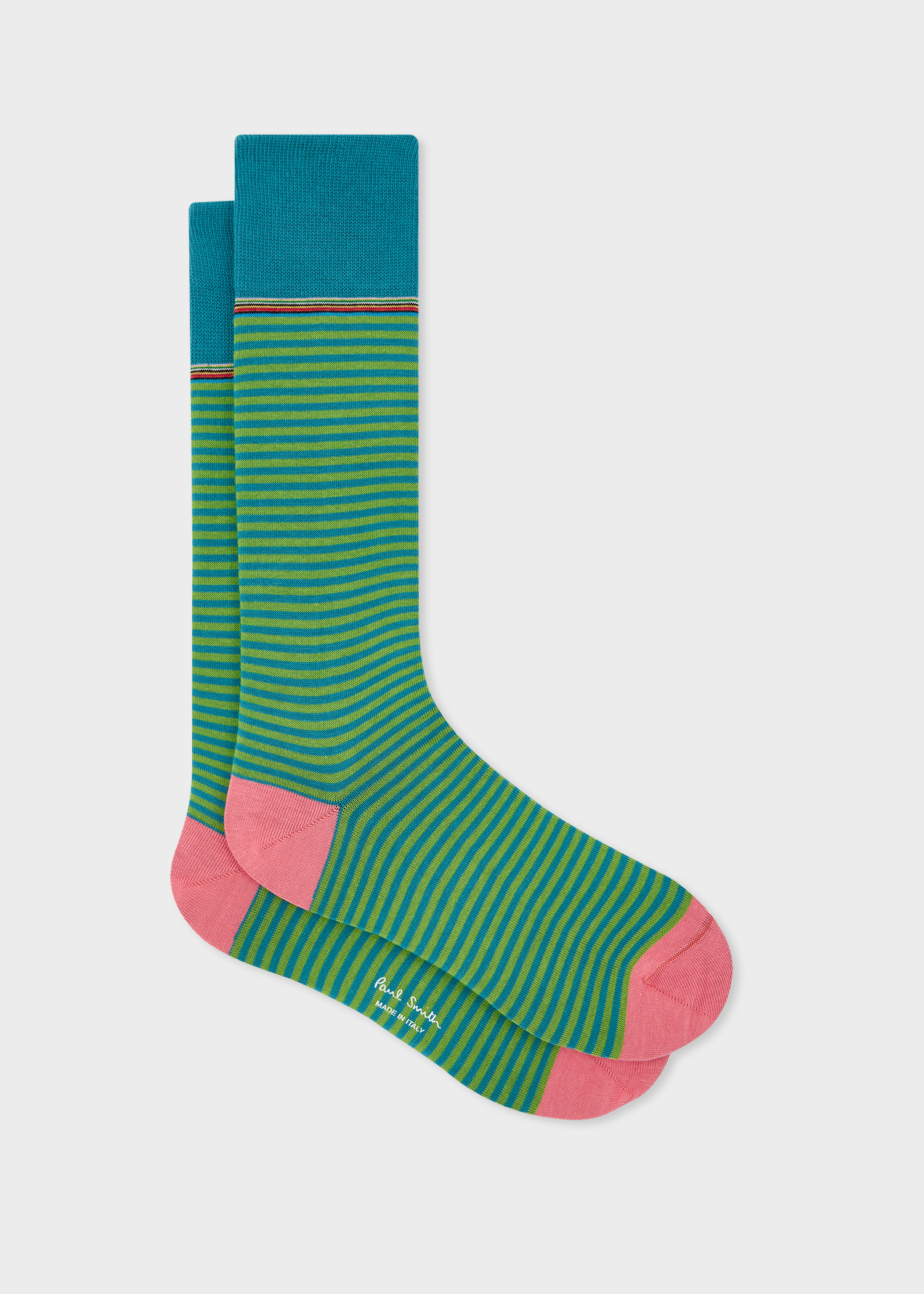 Green and Blue Stripe Socks