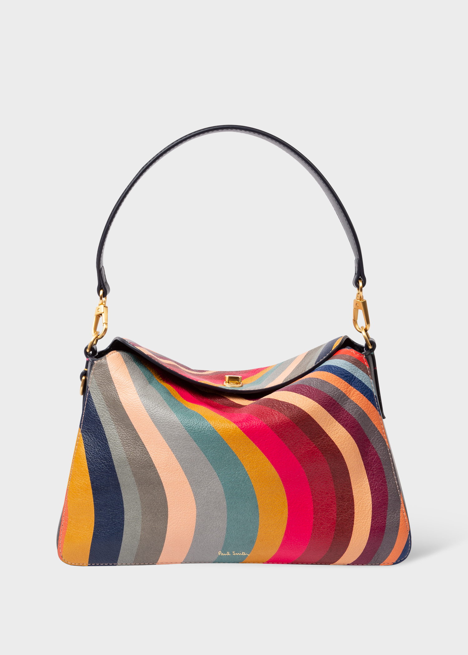 Leather 'Swirl' Shoulder Bag