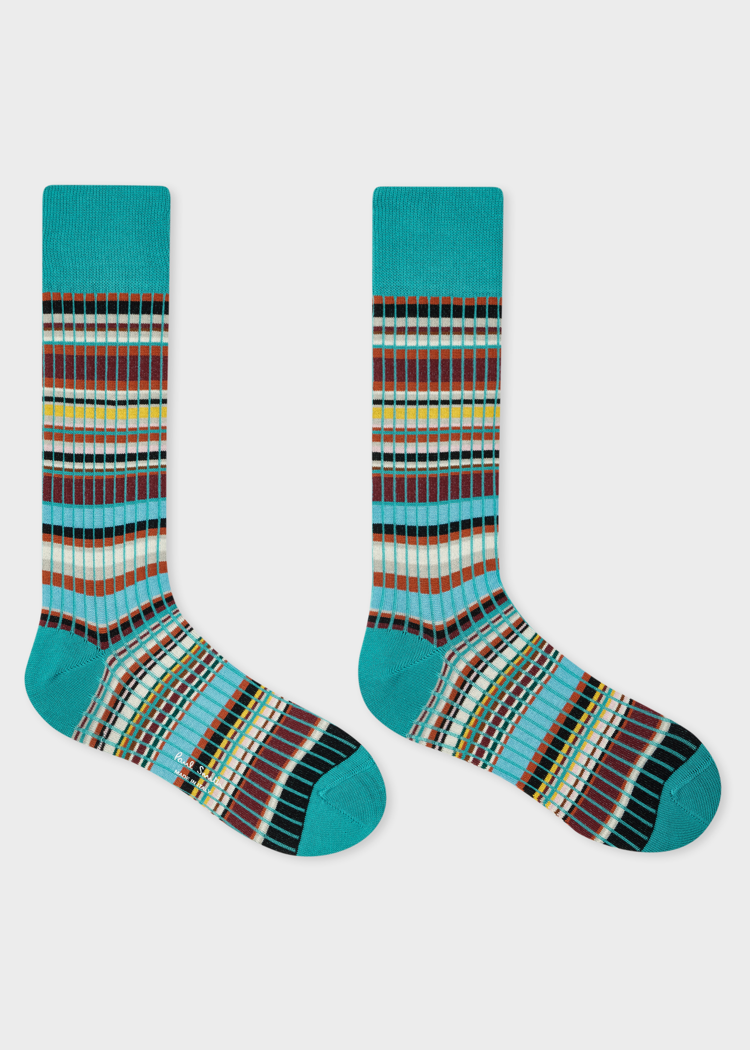 Paul Smith｜SOCKS/STOCKINGS/LEGGINGS (M1A 800E AF503 92) Navy Blue 'Signature Stripe' Ribbed Socks Paul Smith