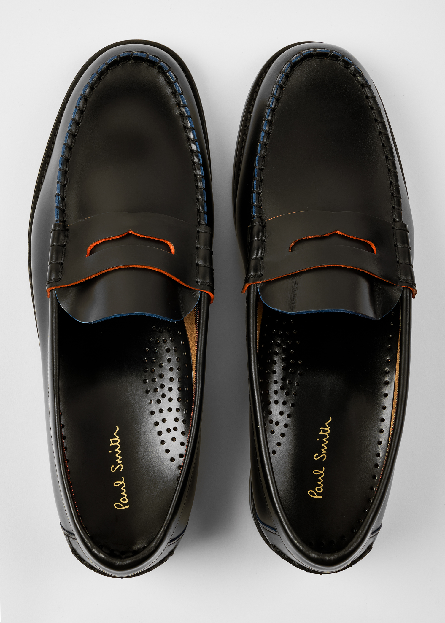 Black Leather Lido Loafers