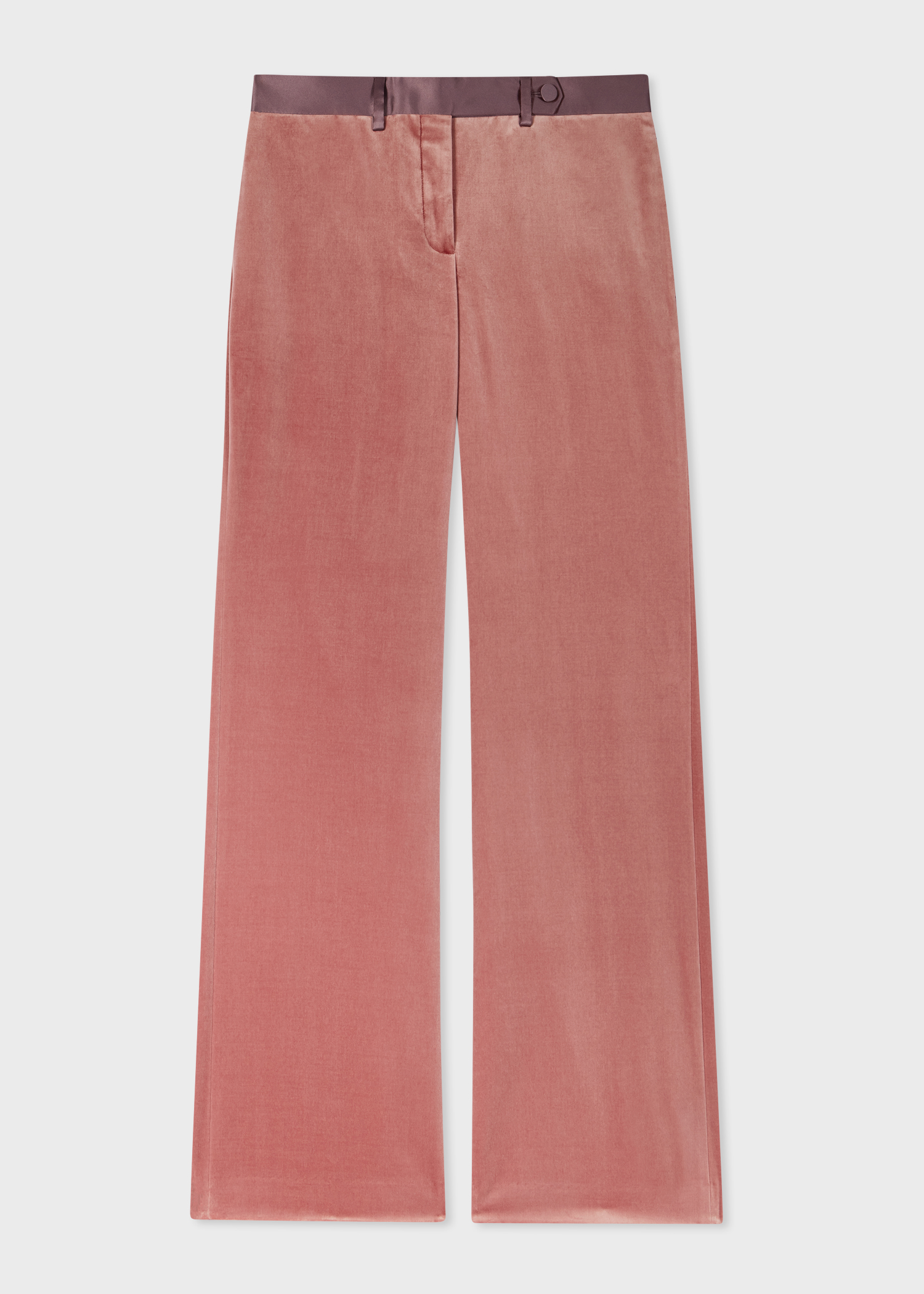 Paul Smith Women's Pink Bootcut Velvet Trousers | King's Cross