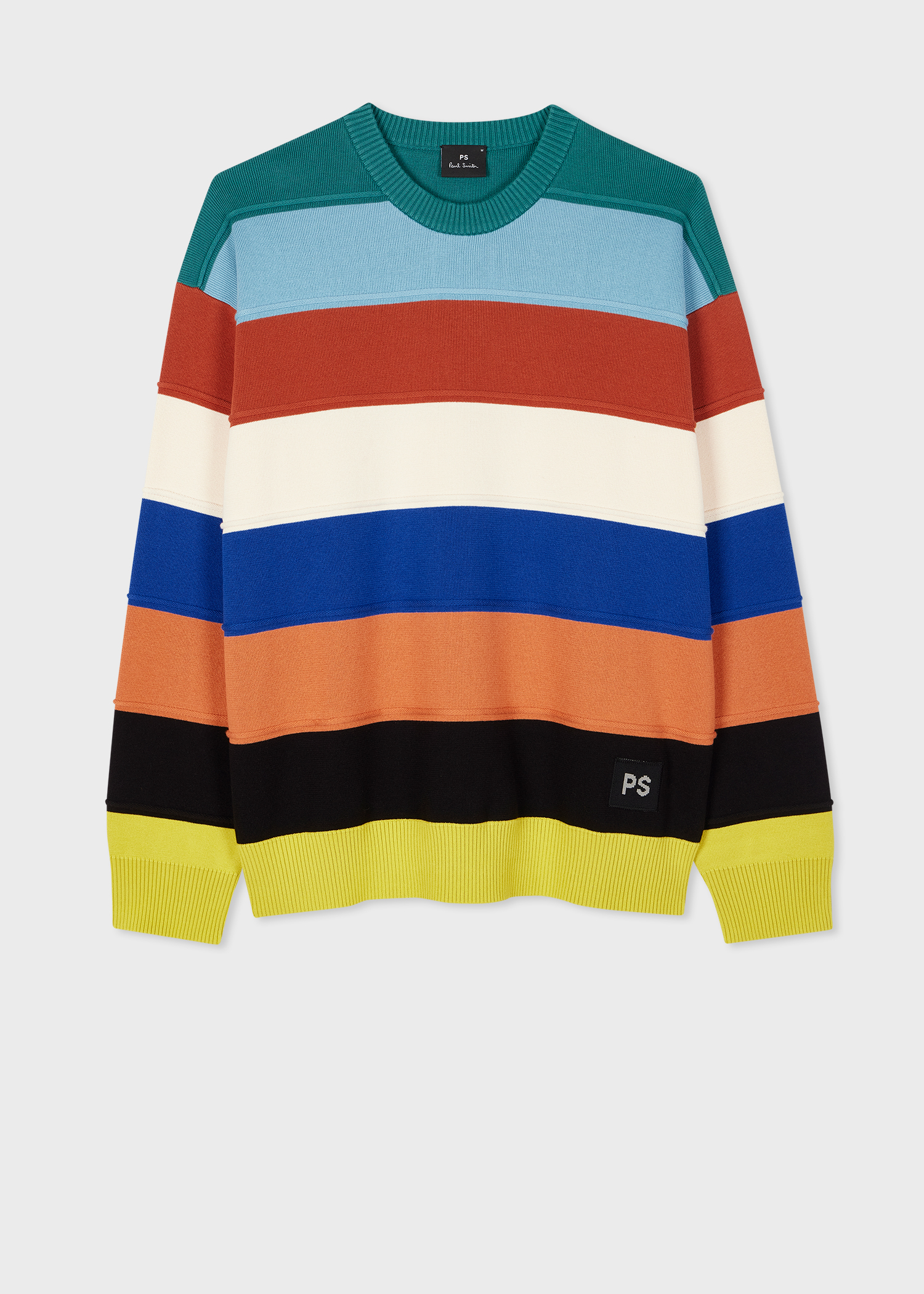 Men s Multicolour Bold Stripe Knitted Sweater