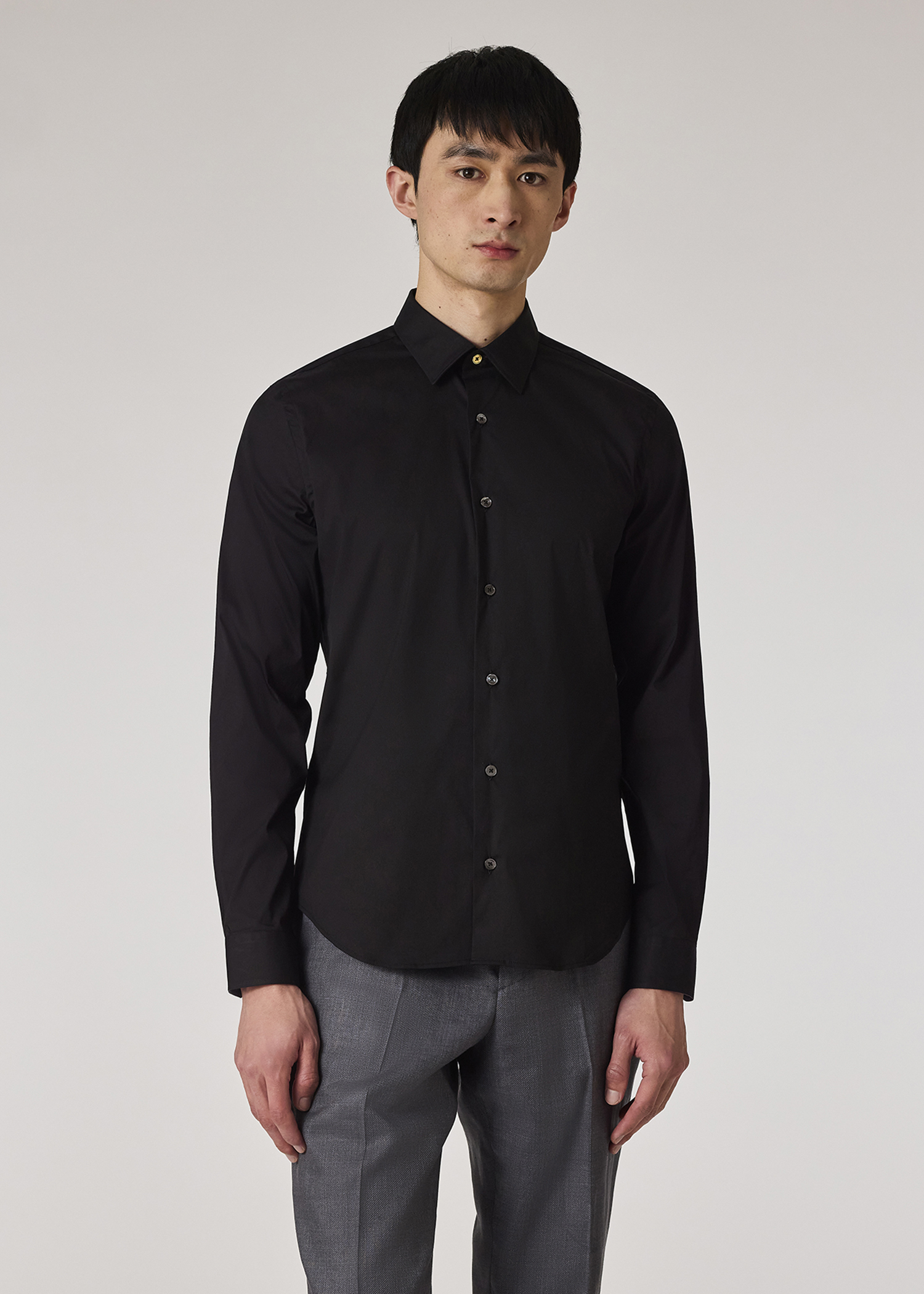 shirr shirt / black