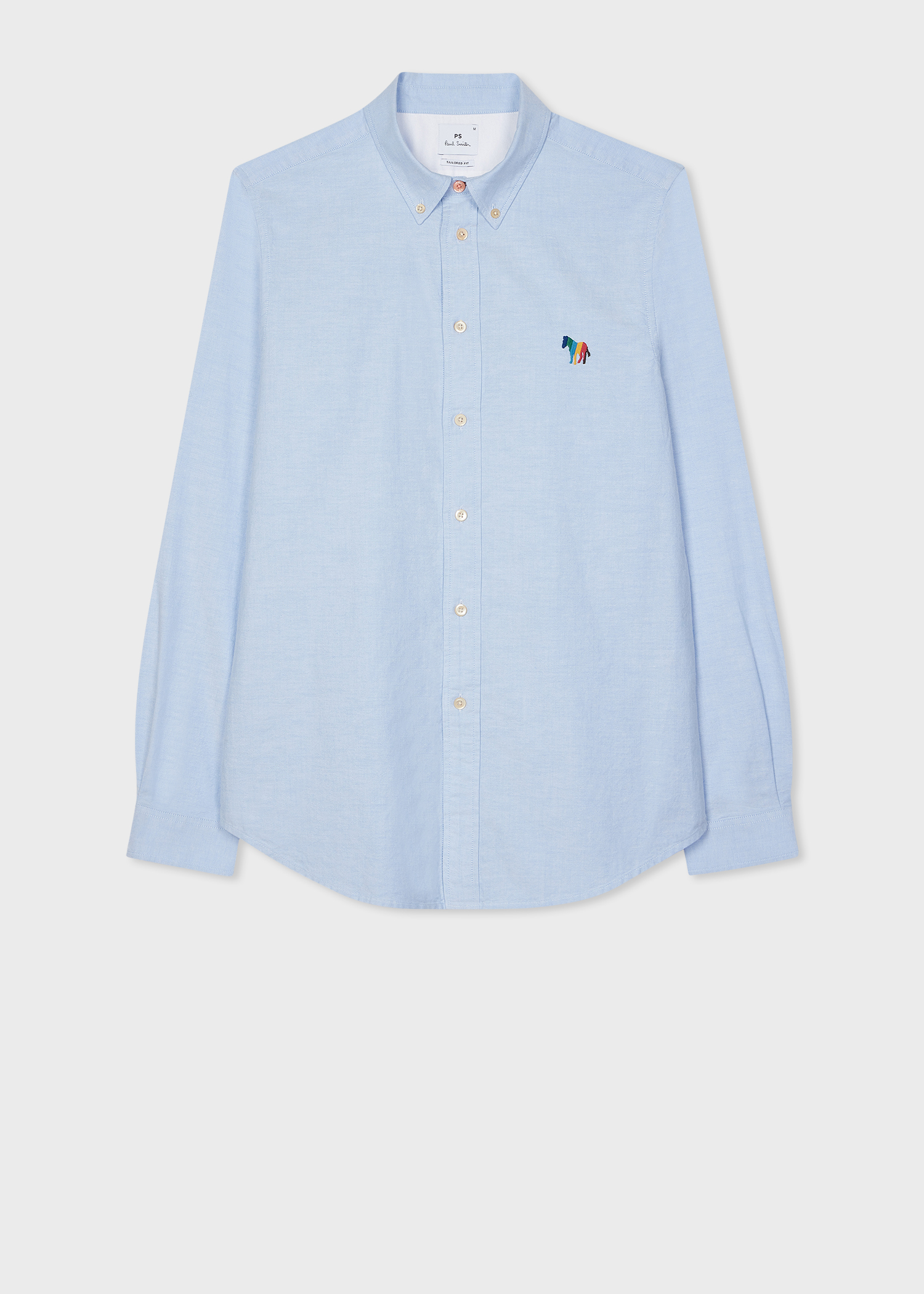 Tシャツ・カットソー Paul Smith FW24 COTTON T-SHIRT (M2R-010R-NP4696_79) Men's Bright Blue Organic Cotton Zebra Logo T-Shirt