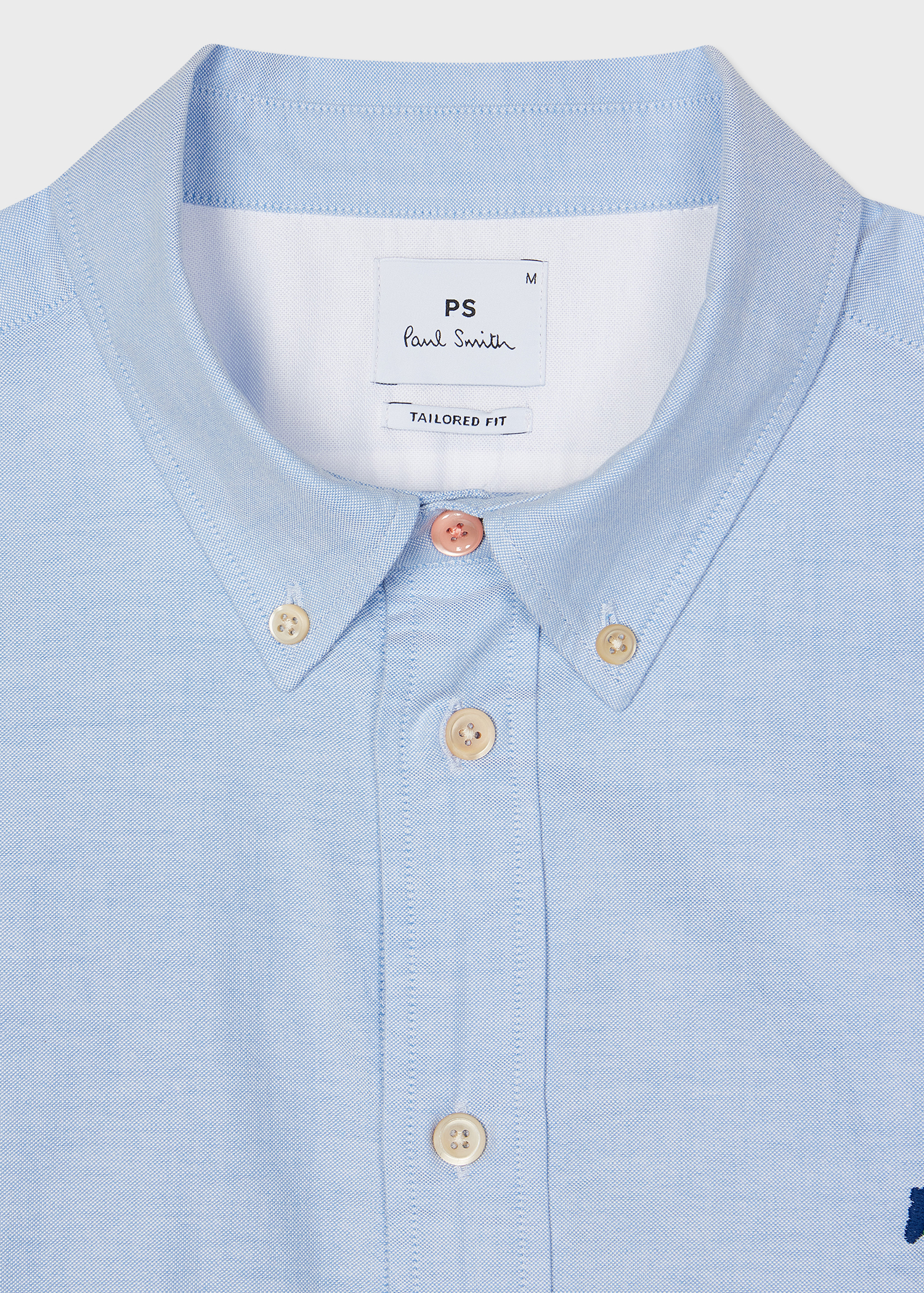 Men's Sky Blue Organic Cotton 'Broad Stripe Zebra' Shirt