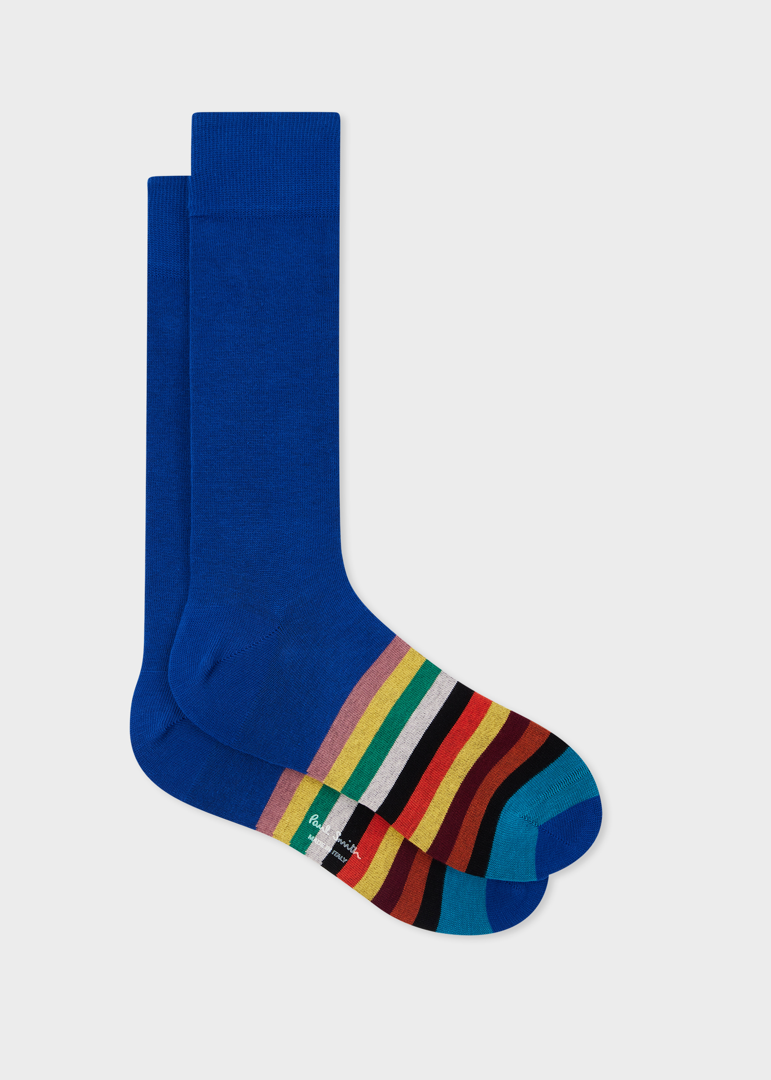 Cobalt Blue Stripe Tipping Socks