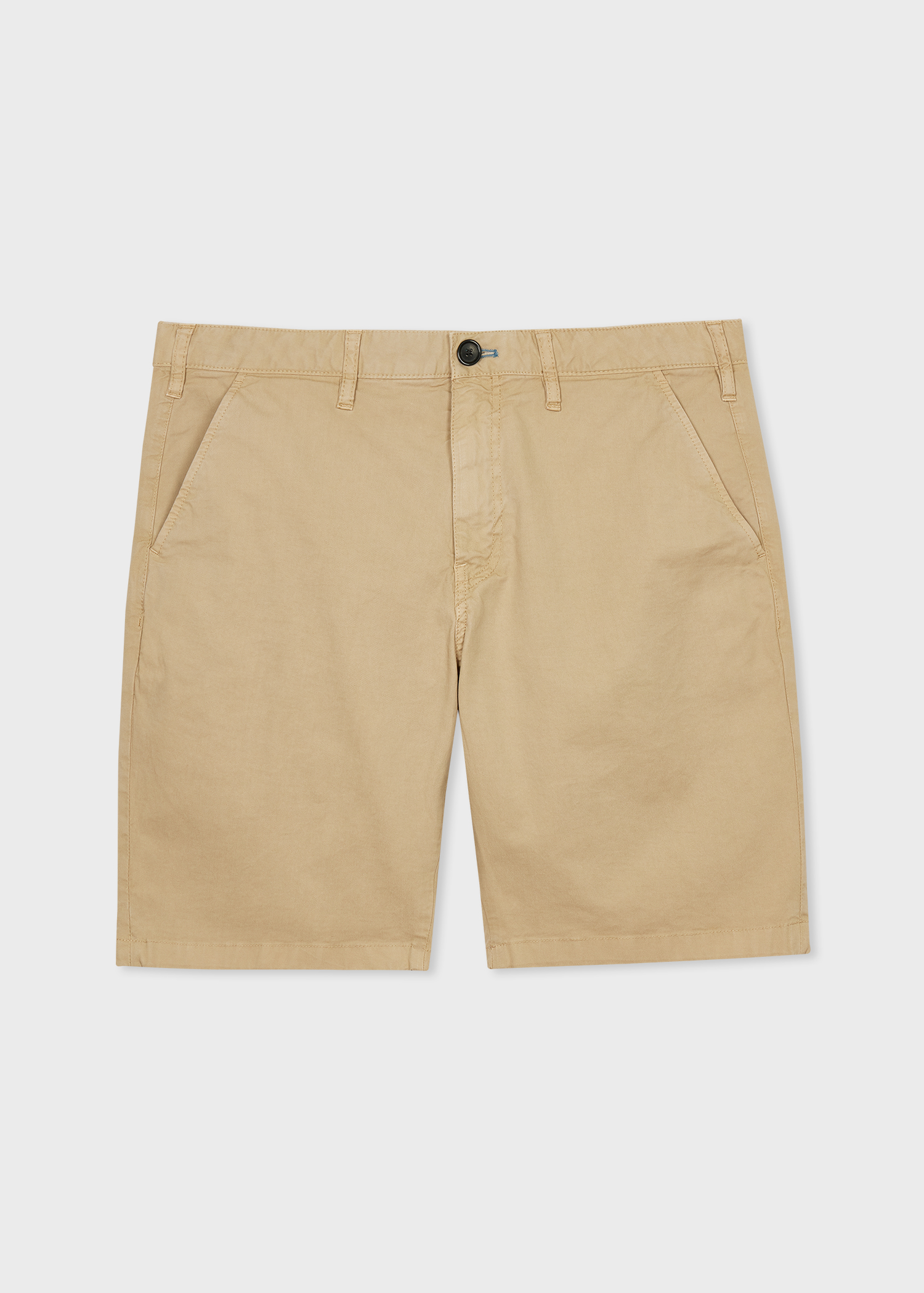 Men's Sand Cotton-Twill 'Broad Stripe Zebra' Shorts