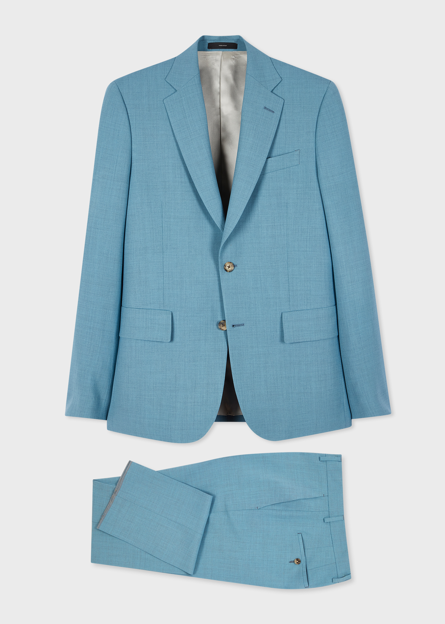 The Brierley - Blue Marl Overdyed Stretch-Wool Suit